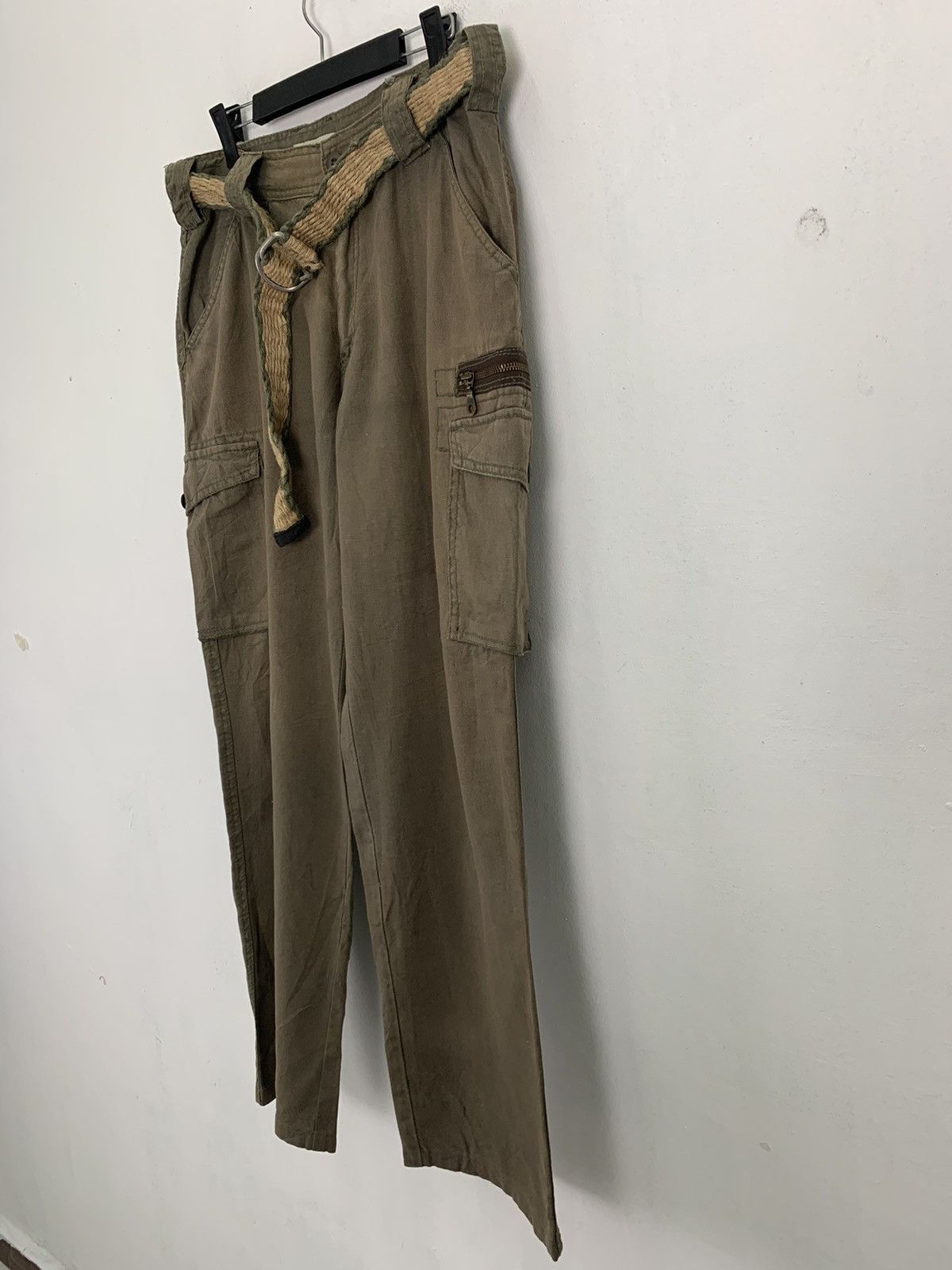 Japanese Brand Cargo Pants Bical Bind Multipocket Streetwear Pants W/Belt Size US 31 - 5 Thumbnail