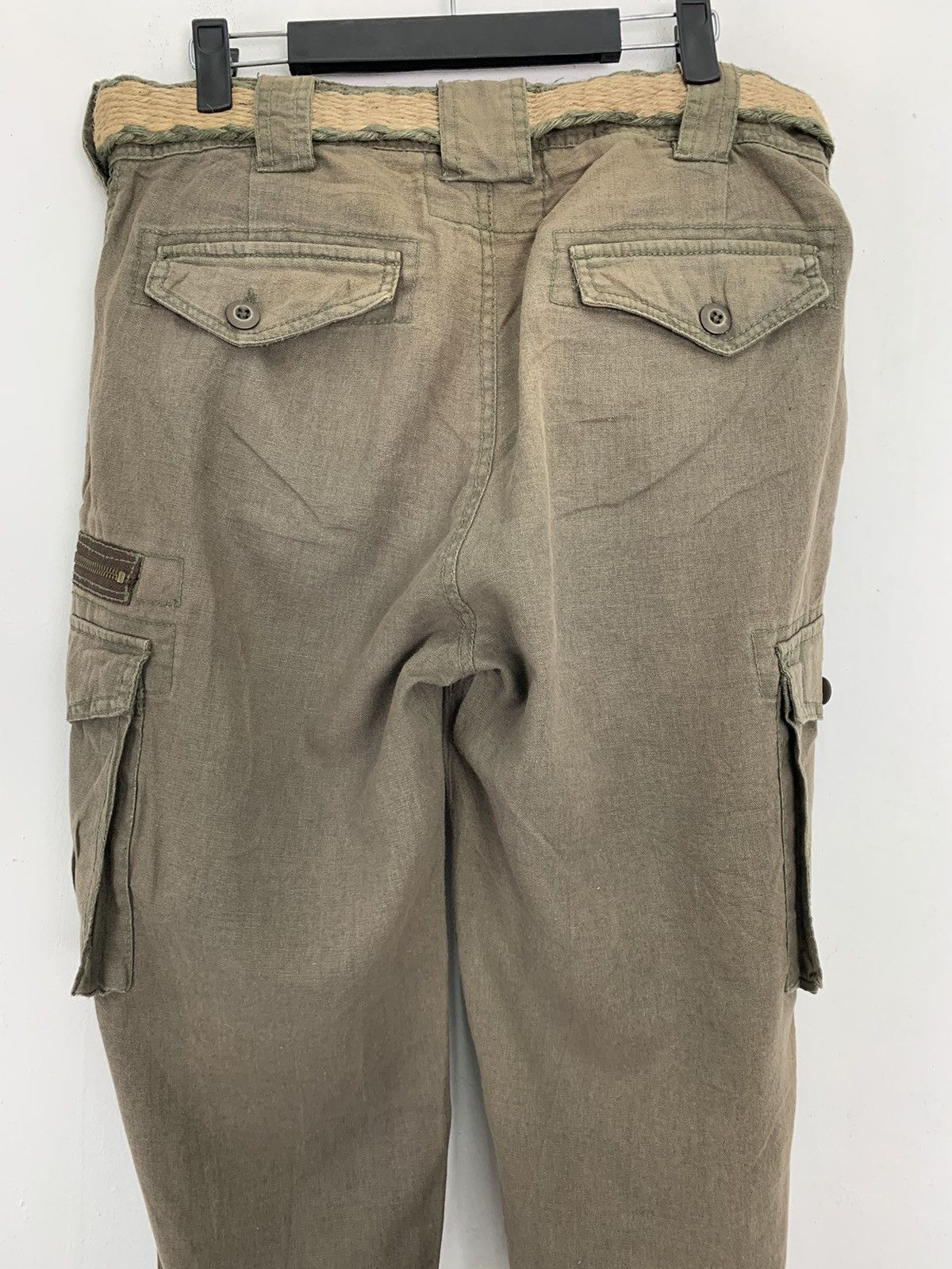 Japanese Brand Cargo Pants Bical Bind Multipocket Streetwear Pants W/Belt Size US 31 - 15 Thumbnail