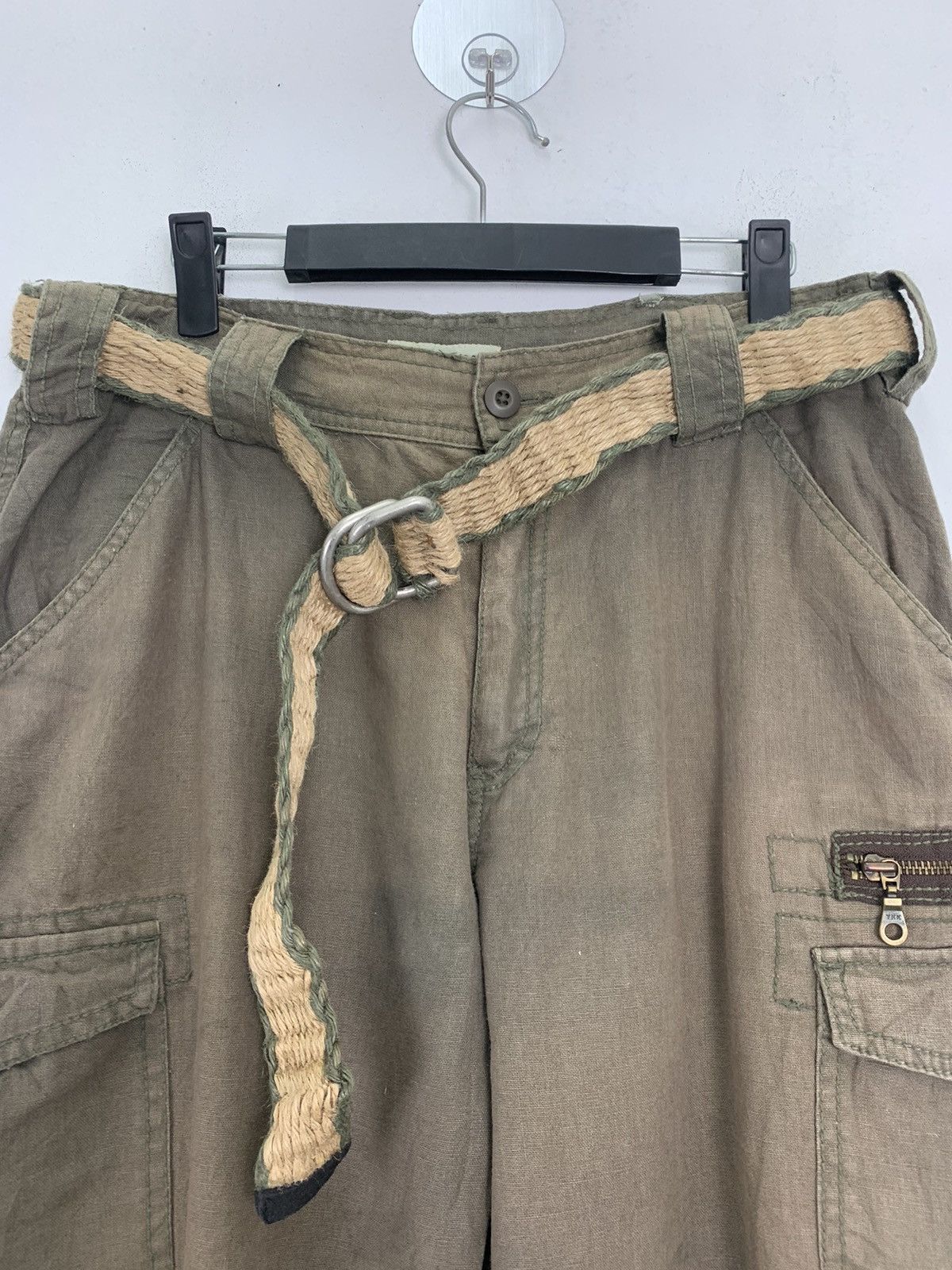 Japanese Brand Cargo Pants Bical Bind Multipocket Streetwear Pants W/Belt Size US 31 - 7 Thumbnail