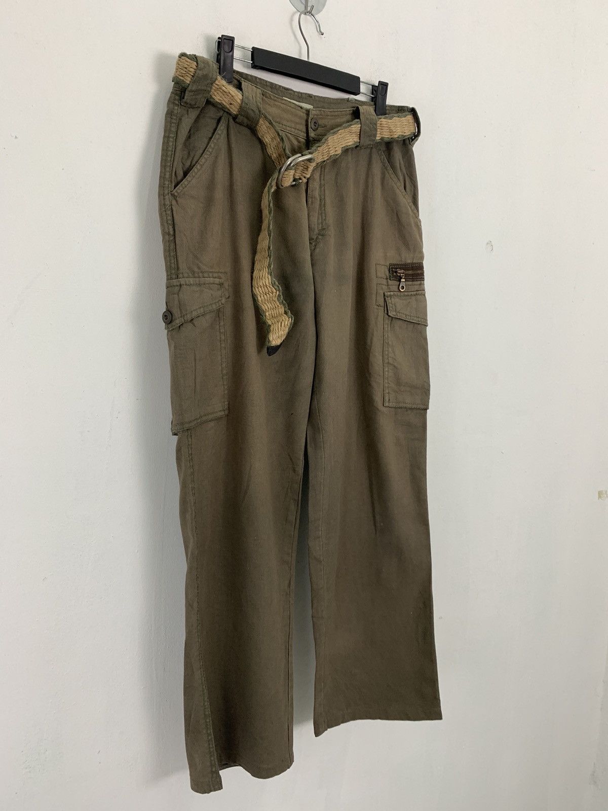 Japanese Brand Cargo Pants Bical Bind Multipocket Streetwear Pants W/Belt Size US 31 - 4 Thumbnail