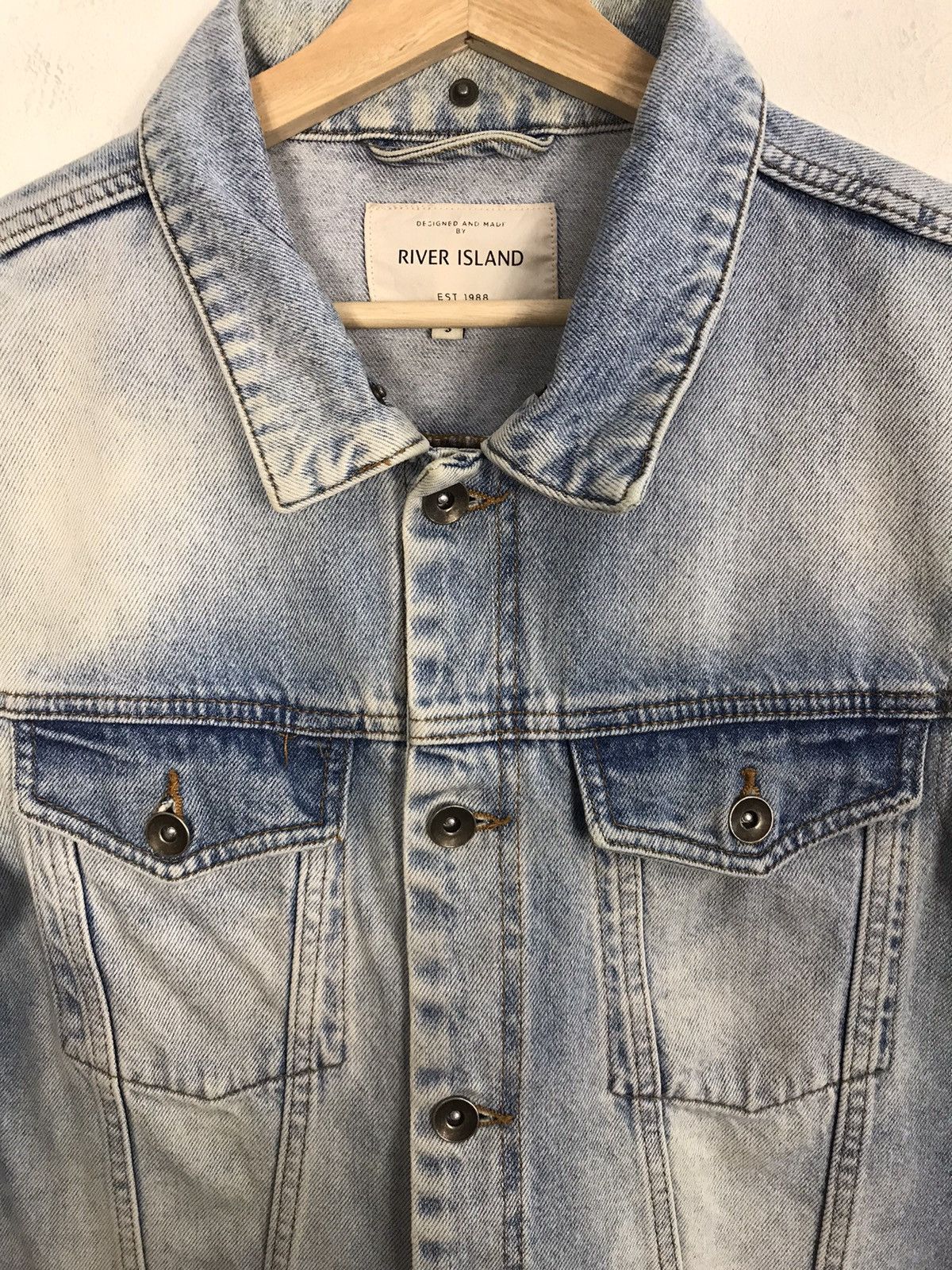 River Island River Island Est 1988 Faded Colour Jaket Jeans Design Size US M / EU 48-50 / 2 - 5 Thumbnail