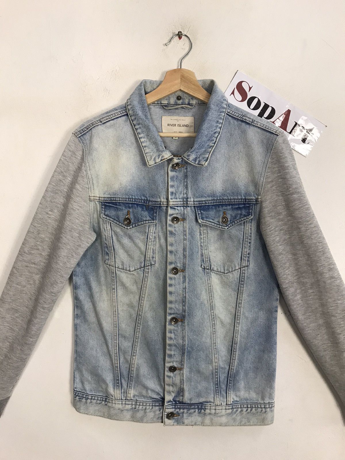 River Island River Island Est 1988 Faded Colour Jaket Jeans Design Size US M / EU 48-50 / 2 - 3 Thumbnail