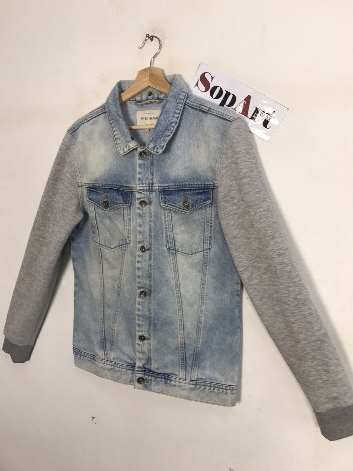 River Island River Island Est 1988 Faded Colour Jaket Jeans Design Size US M / EU 48-50 / 2 - 4 Thumbnail