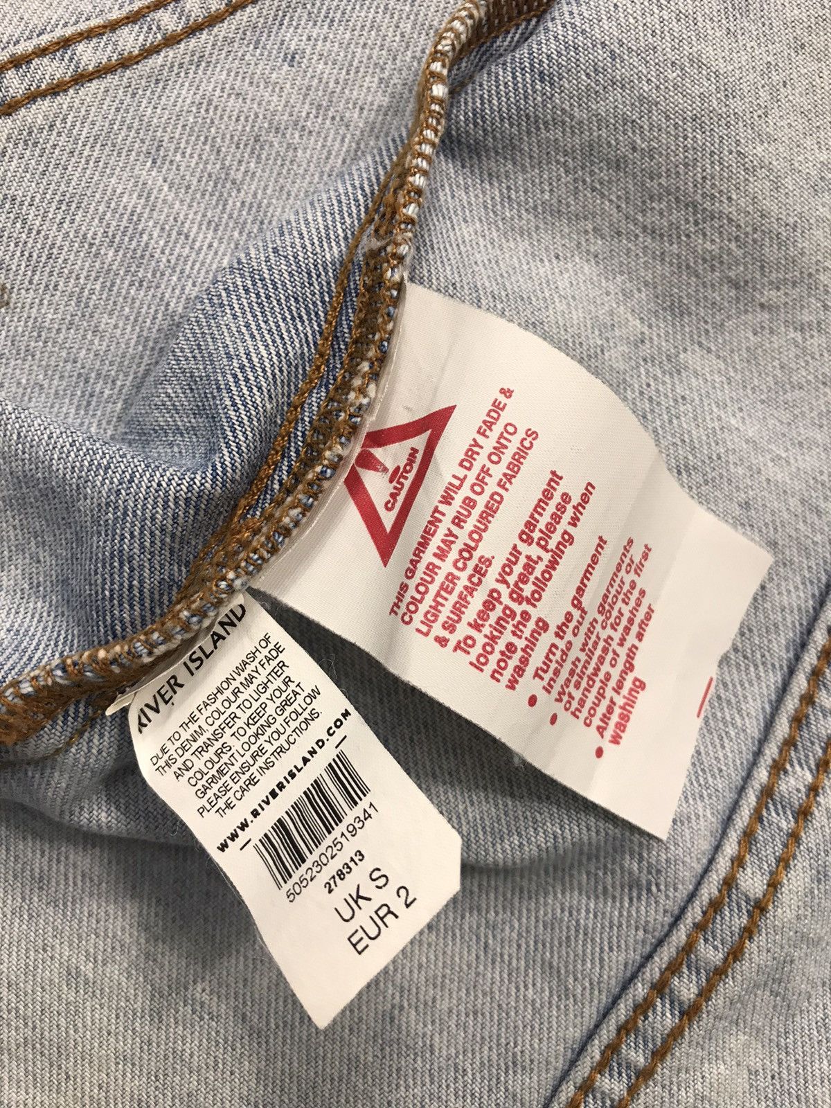 River Island River Island Est 1988 Faded Colour Jaket Jeans Design Size US M / EU 48-50 / 2 - 10 Thumbnail