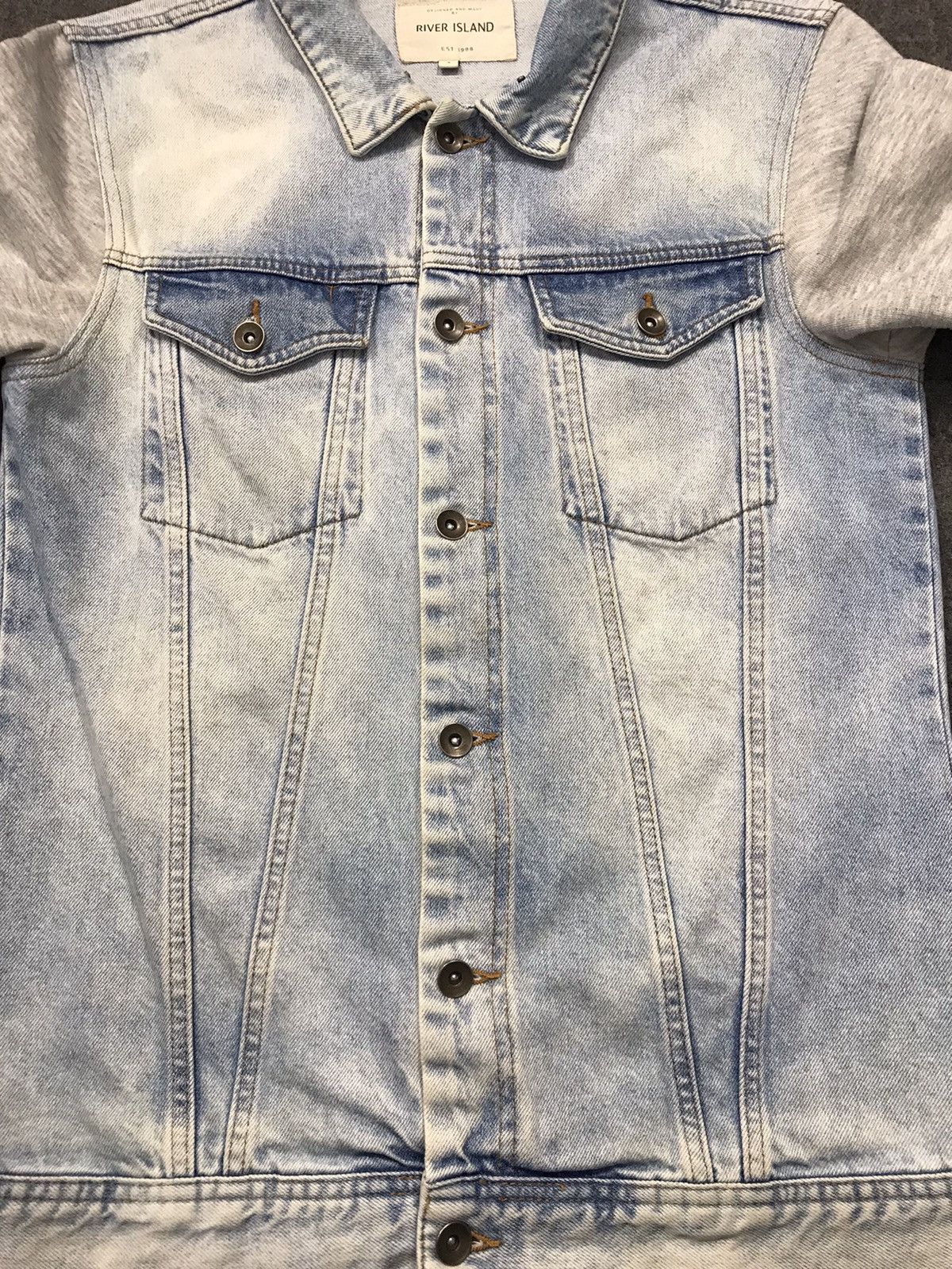 River Island River Island Est 1988 Faded Colour Jaket Jeans Design Size US M / EU 48-50 / 2 - 6 Thumbnail