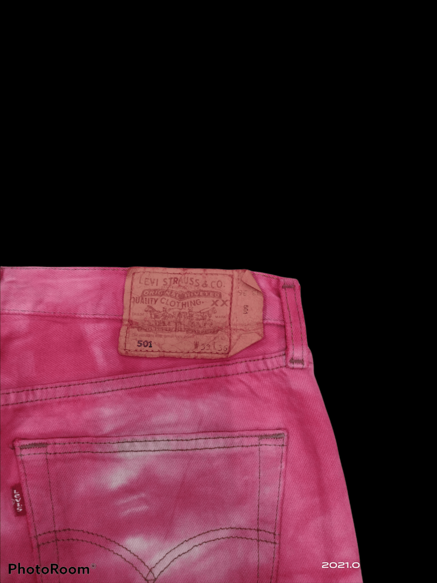 Levi's Vintage Clothing DISTRESSED TIE DYE 9Os VINTAGE LEVIS 501 DENIM PANTS Size US 32 / EU 48 - 7 Thumbnail