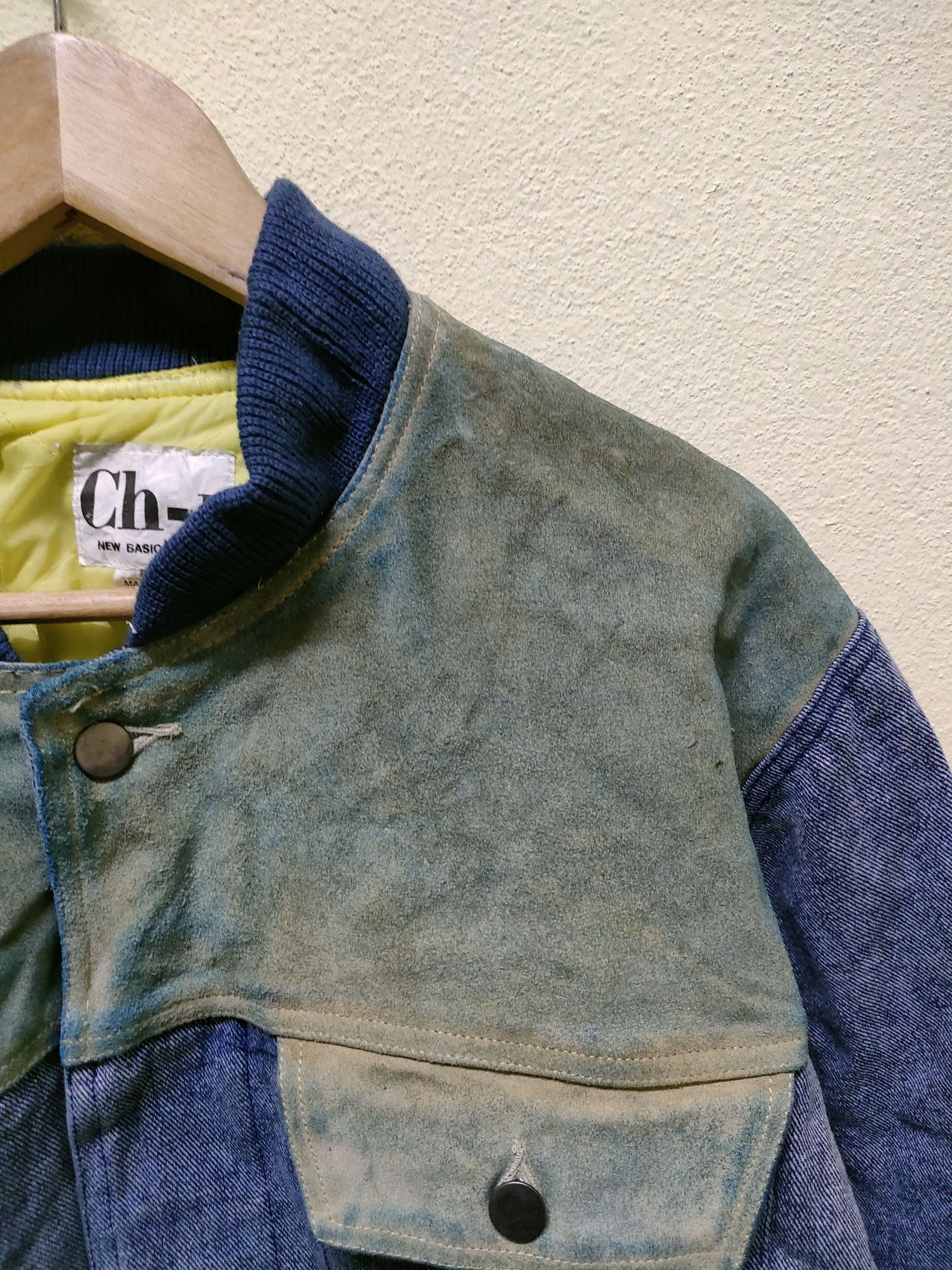 Japanese Brand Denim Jacket Suede Leather Breast Size US M / EU 48-50 / 2 - 7 Thumbnail
