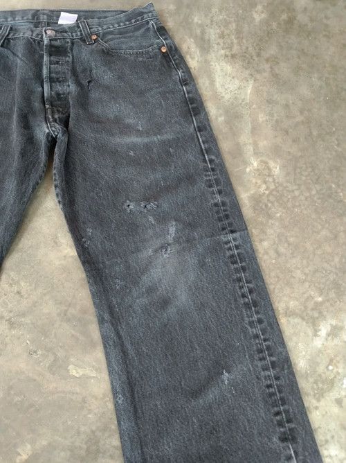Levi's × Vintage Vintage Levis 501 Black Distressed Jeans 34x30.5 Size US 34 / EU 50 - 7 Thumbnail