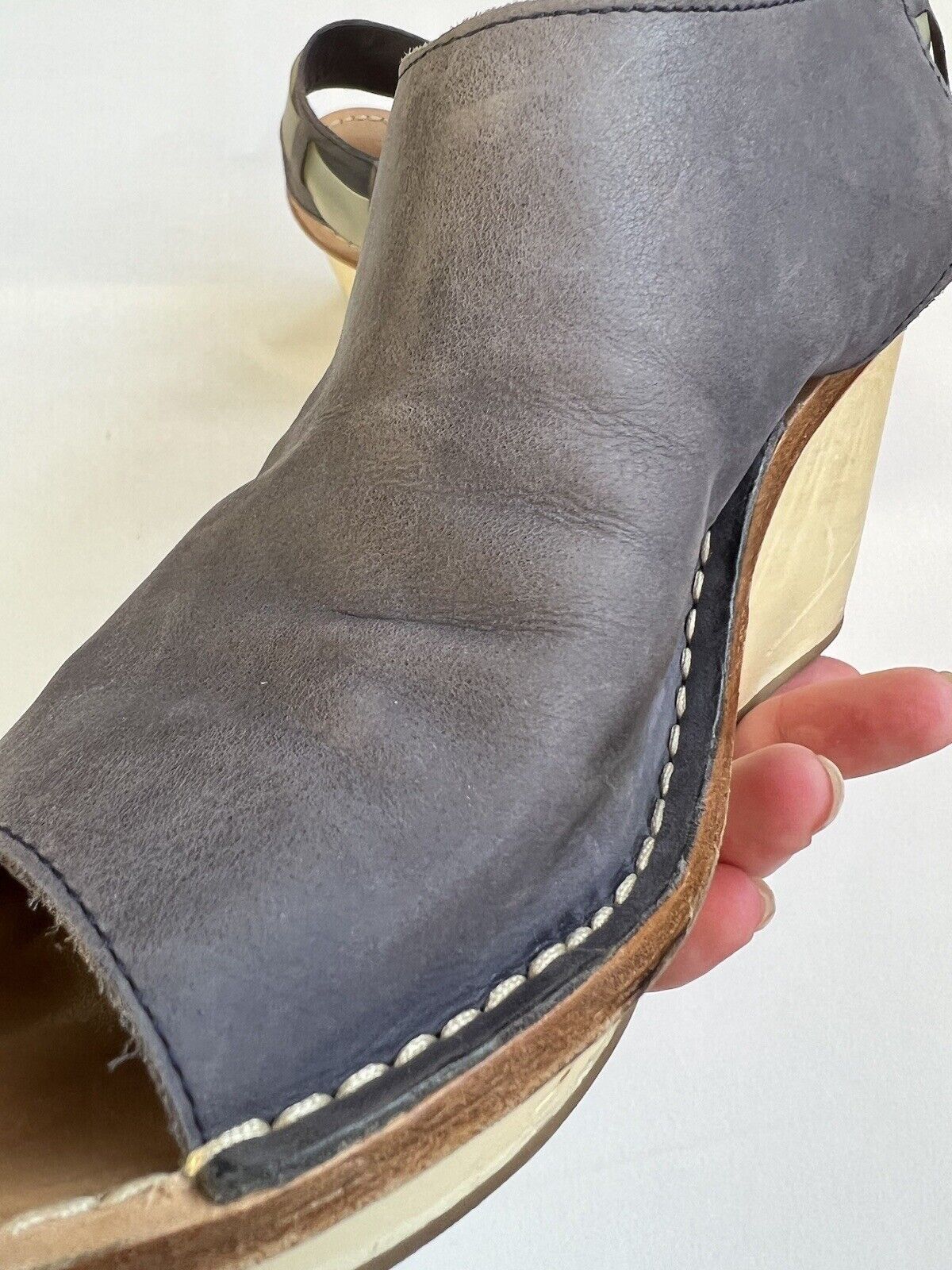 Marithe + Francois Girbaud Marithe Francois Girbaud Sandals Leather Gray Size 38 Size US 8 / IT 38 - 21 Thumbnail