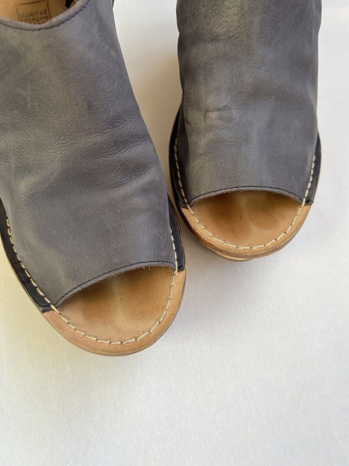 Marithe + Francois Girbaud Marithe Francois Girbaud Sandals Leather Gray Size 38 Size US 8 / IT 38 - 19 Thumbnail