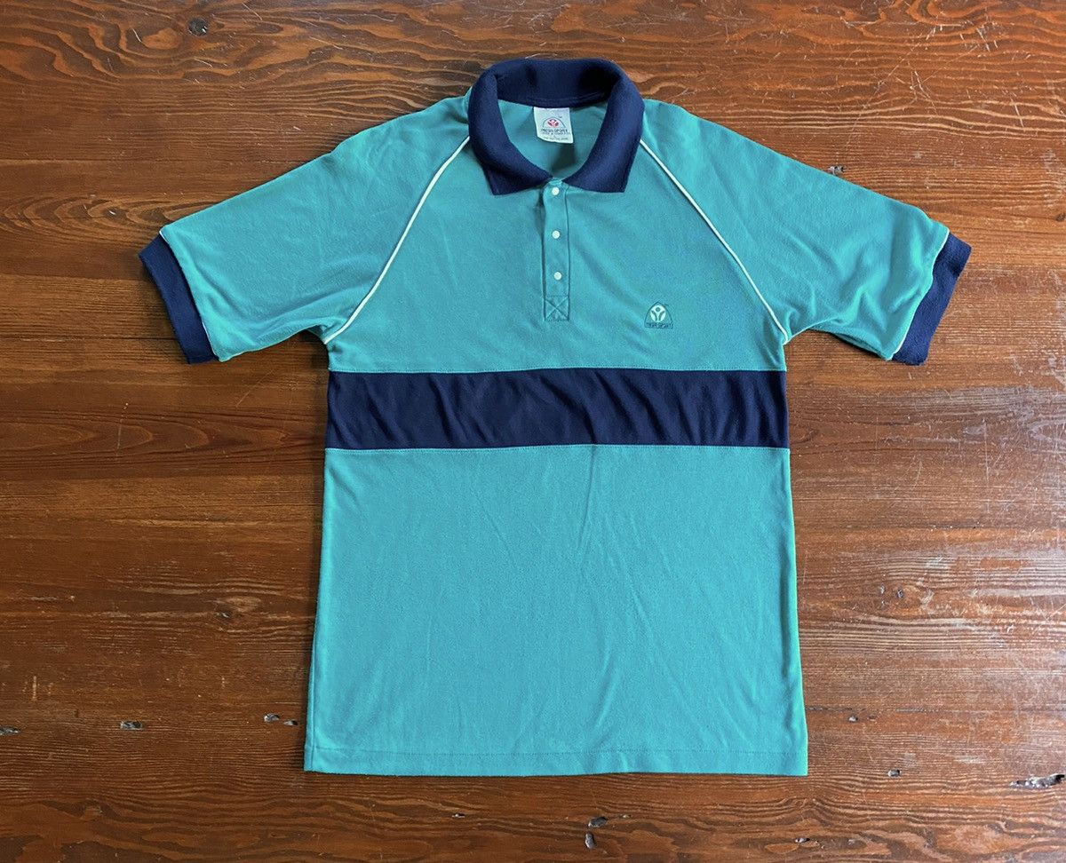 Vintage Vintage 80’s Mega Sport Raglan Snap Button Polo Size US M / EU 48-50 / 2 - 2 Thumbnail