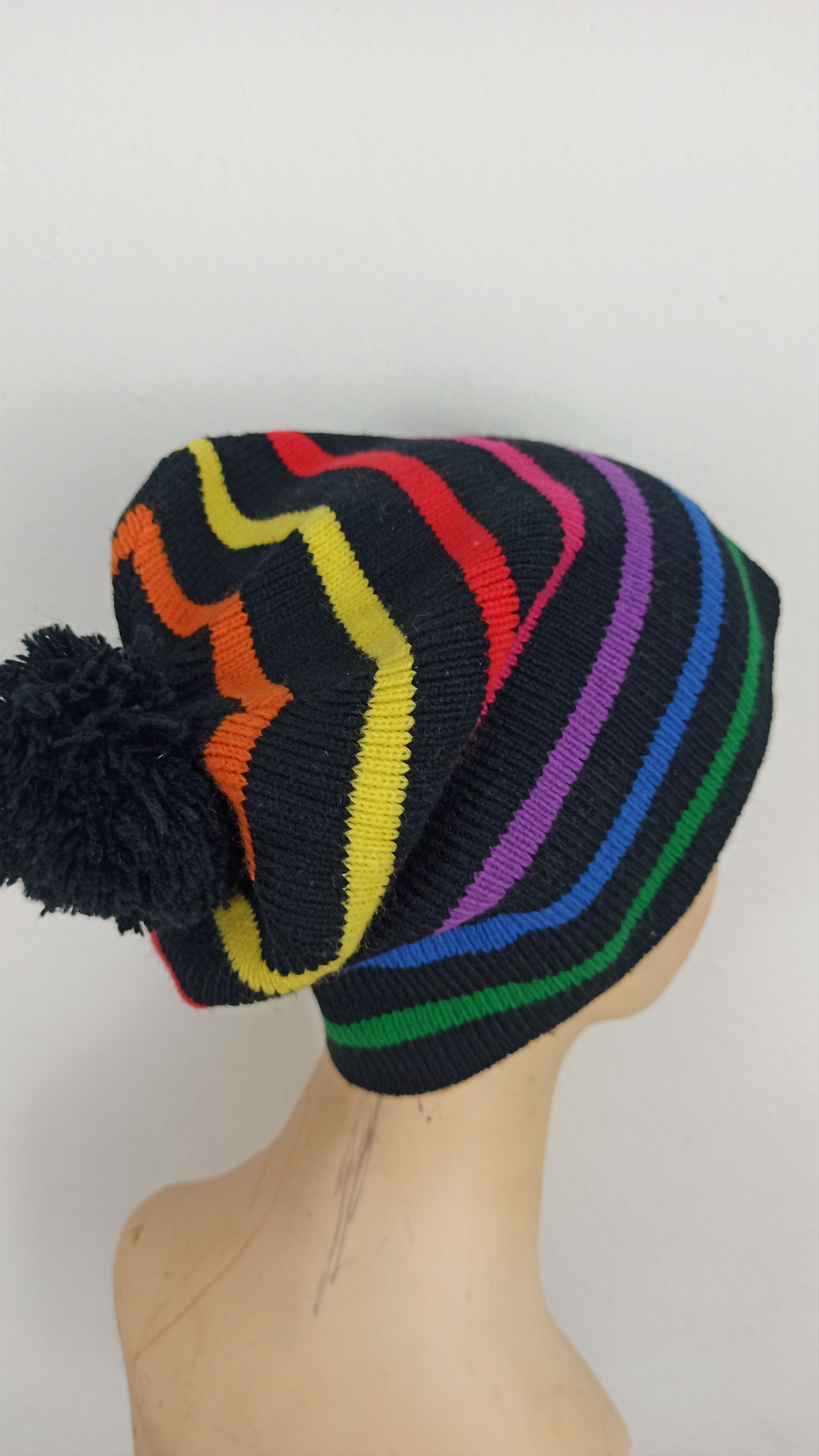 Japanese Brand Vintage Japanese Snow Cap Beanie Rainbow Style Size ONE SIZE - 5 Thumbnail