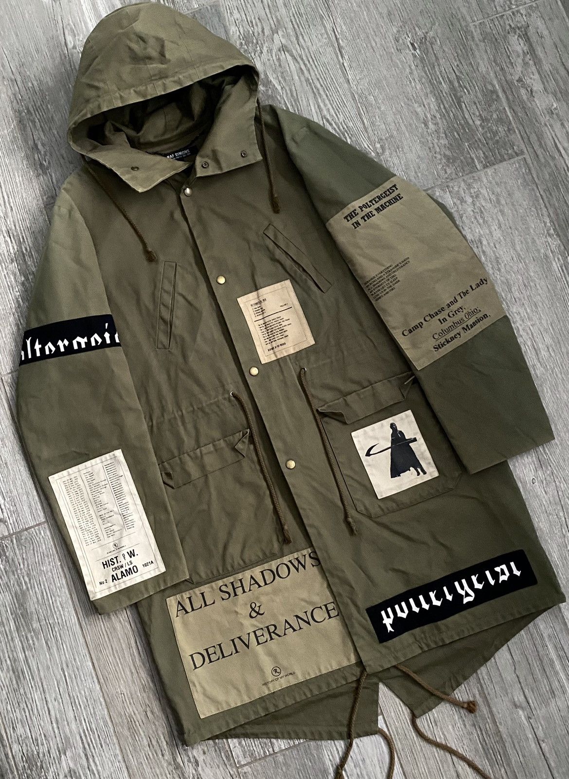 Raf Simons AW2005-2006 Raf Simons Poltergeist Olive Patchwork