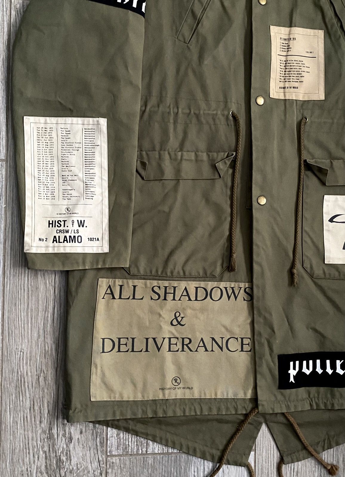 Raf Simons AW2005-2006 Raf Simons Poltergeist Olive Patchwork Parka Size US XL / EU 56 / 4 - 6 Thumbnail