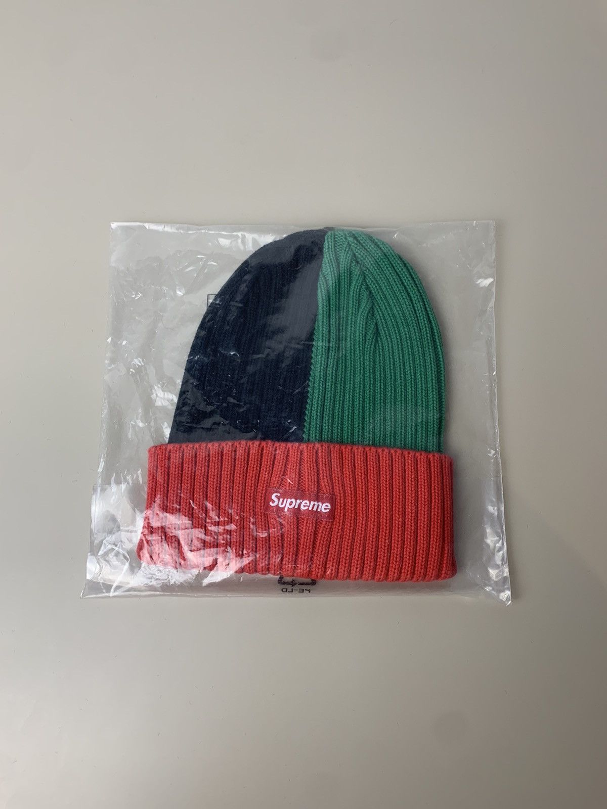 Supreme Supreme Split Overdyed Beanie Hat Red Black Green Size ONE SIZE - 5 Thumbnail
