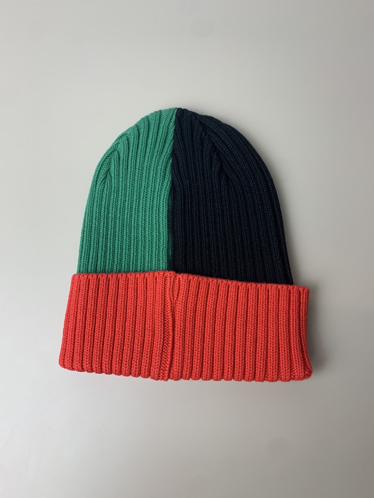 Supreme Supreme Split Overdyed Beanie Hat Red Black Green Size ONE SIZE - 3 Thumbnail