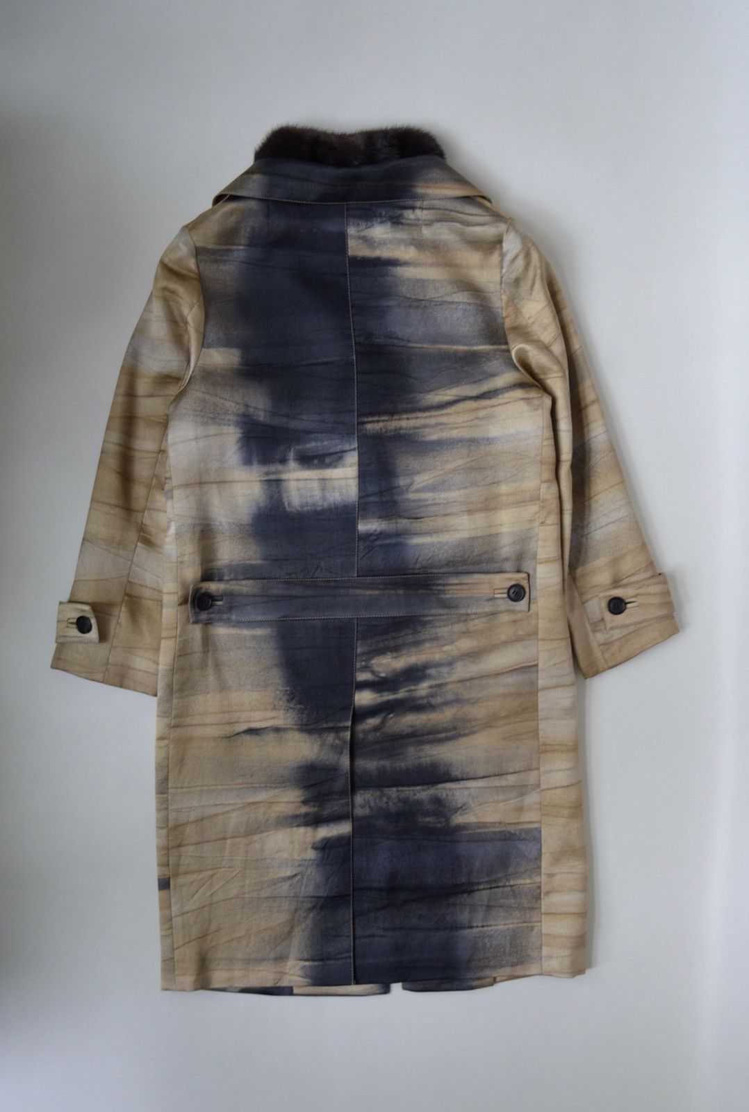 Prada A/W 04 Sample Tie Dye Silk Overcoat Size M / US 6-8 / IT 42-44 - 10 Thumbnail