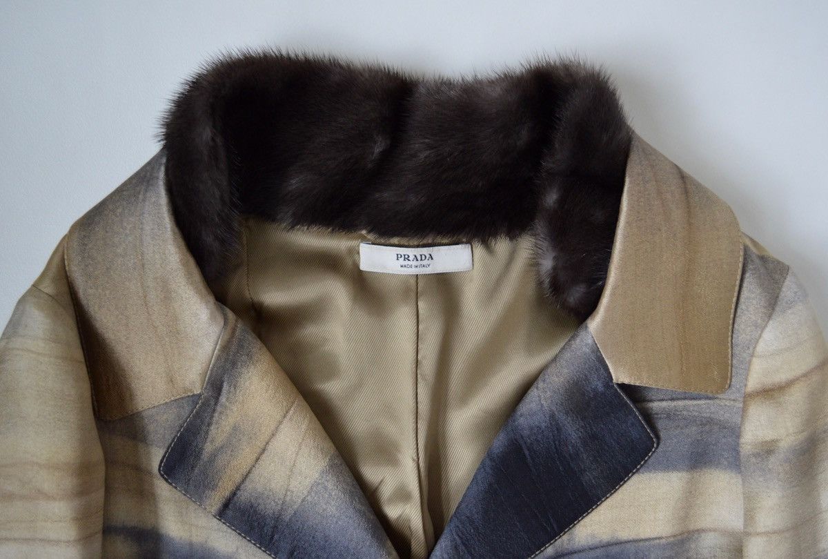 Prada A/W 04 Sample Tie Dye Silk Overcoat Size M / US 6-8 / IT 42-44 - 3 Thumbnail
