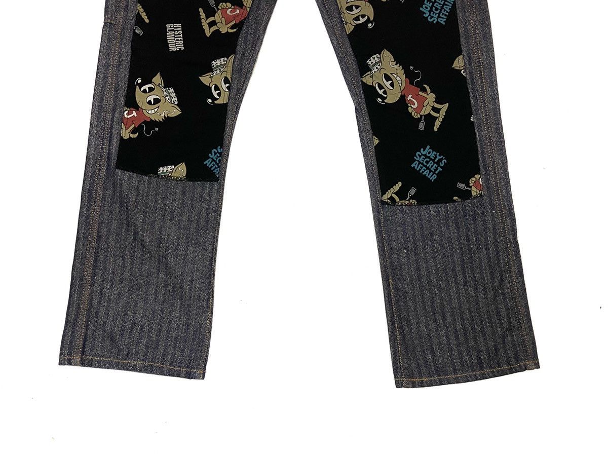 Hysteric Glamour × Japanese Brand Vintage 90's Hysteric Glamour Striped Patchwork Denim Pants Size US 33 - 4 Thumbnail