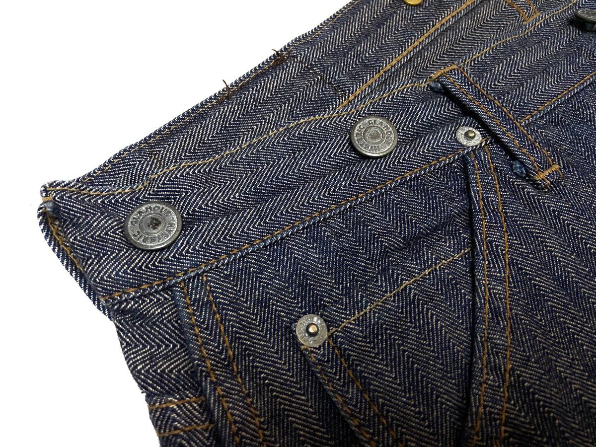 Hysteric Glamour × Japanese Brand Vintage 90's Hysteric Glamour Striped Patchwork Denim Pants Size US 33 - 7 Thumbnail