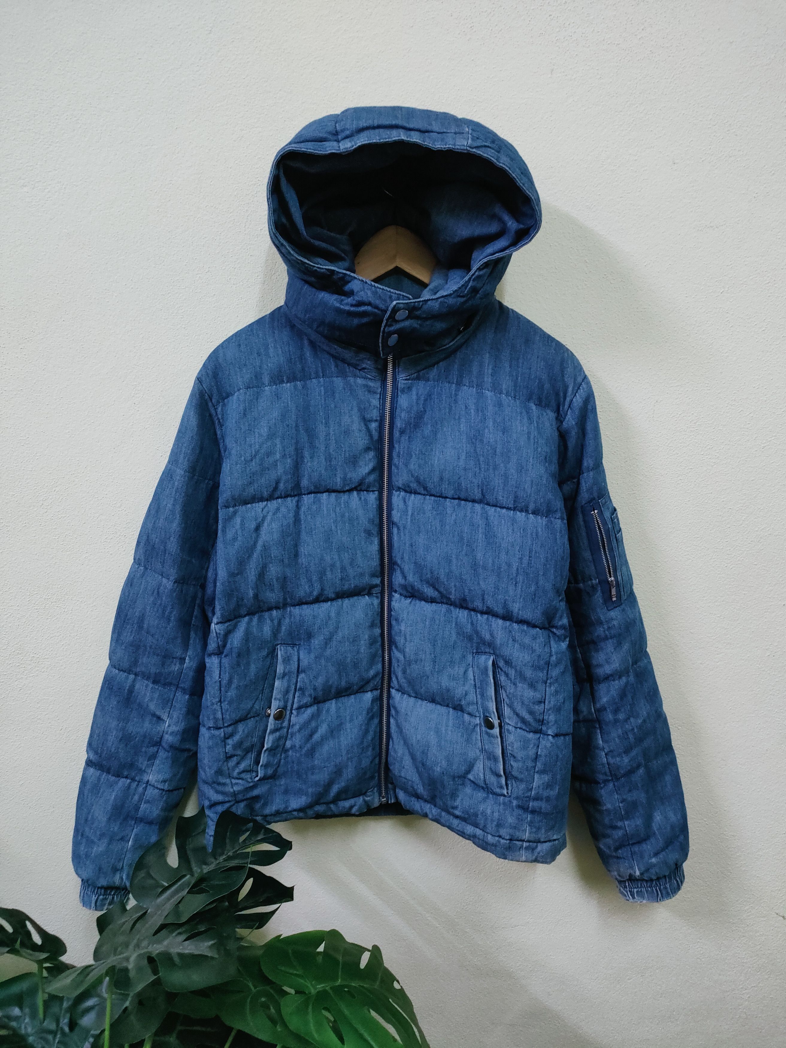 Japanese Brand × URBAN RESEARCH DOORS Urban Research Puffer Denim Hoodie Jacket Size US M / EU 48-50 / 2 - 1 Thumbnail