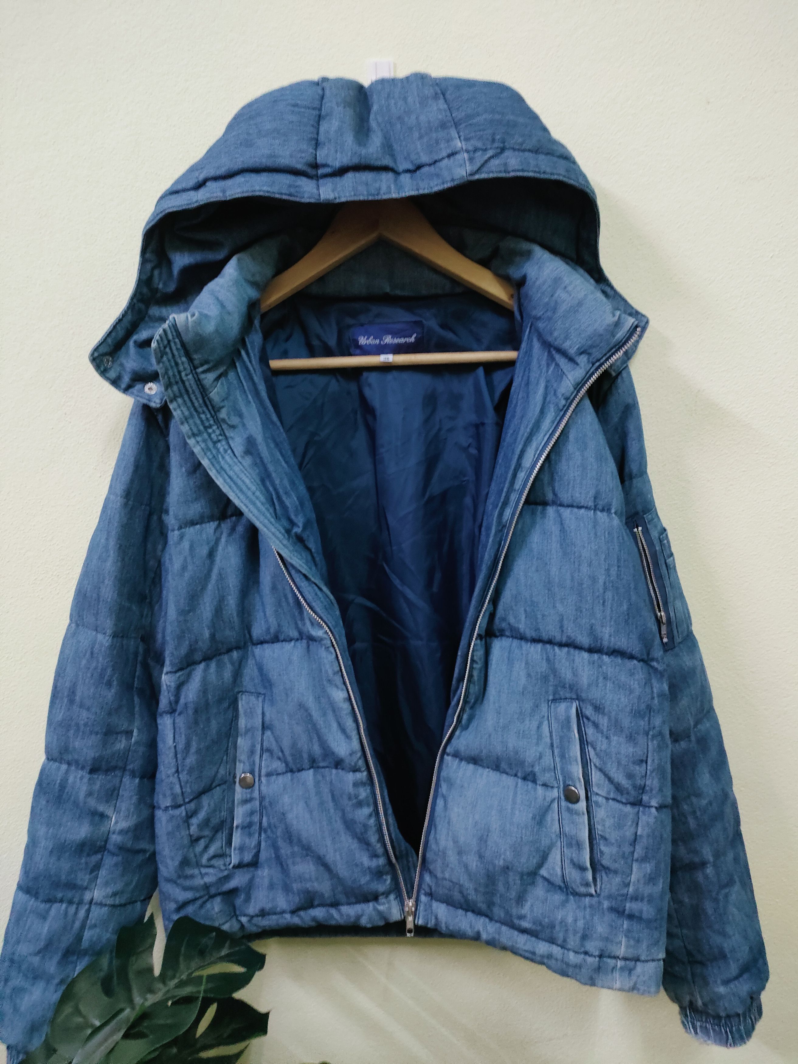 Japanese Brand × URBAN RESEARCH DOORS Urban Research Puffer Denim Hoodie Jacket Size US M / EU 48-50 / 2 - 7 Thumbnail