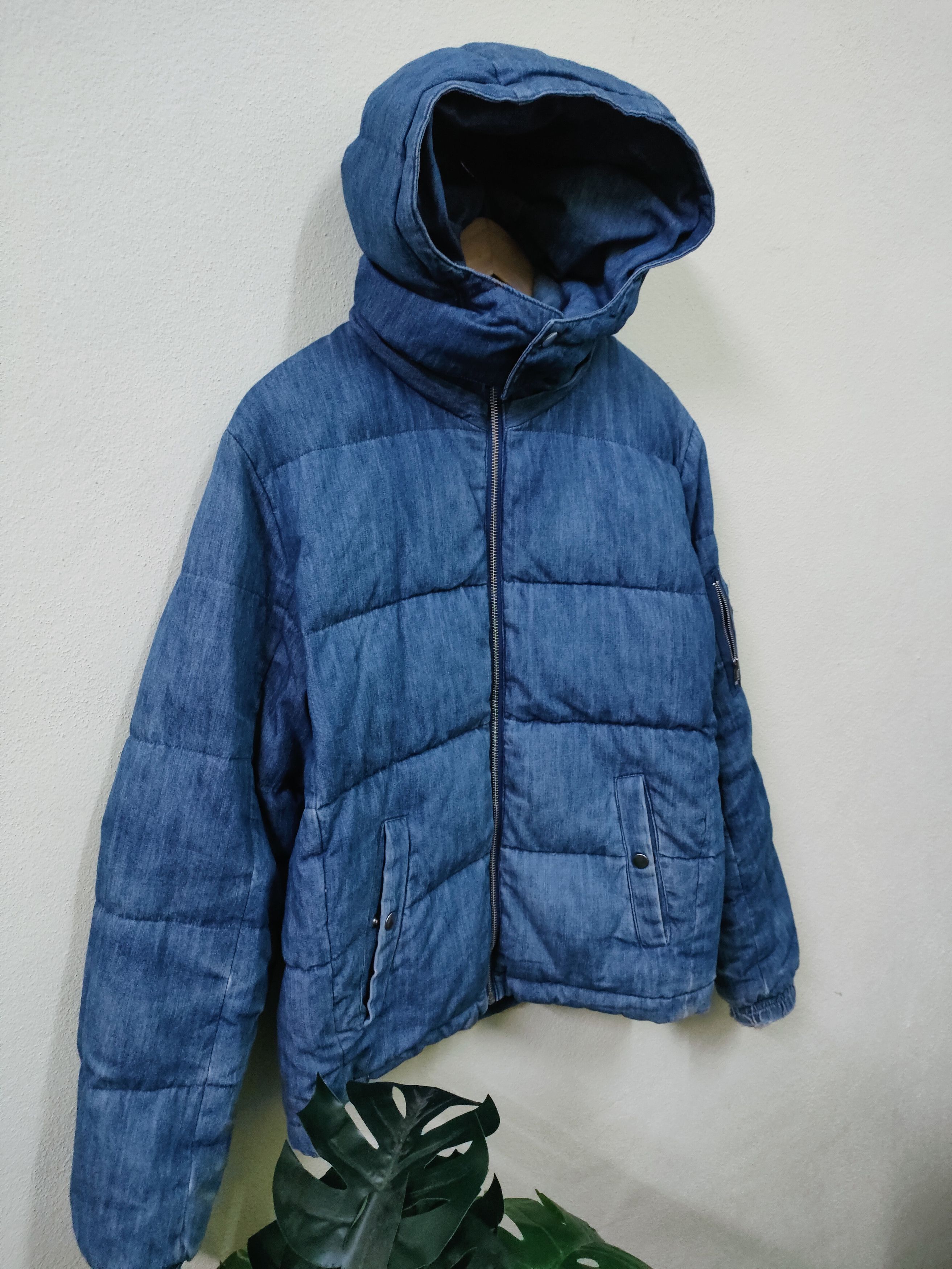 Japanese Brand × URBAN RESEARCH DOORS Urban Research Puffer Denim Hoodie Jacket Size US M / EU 48-50 / 2 - 10 Thumbnail