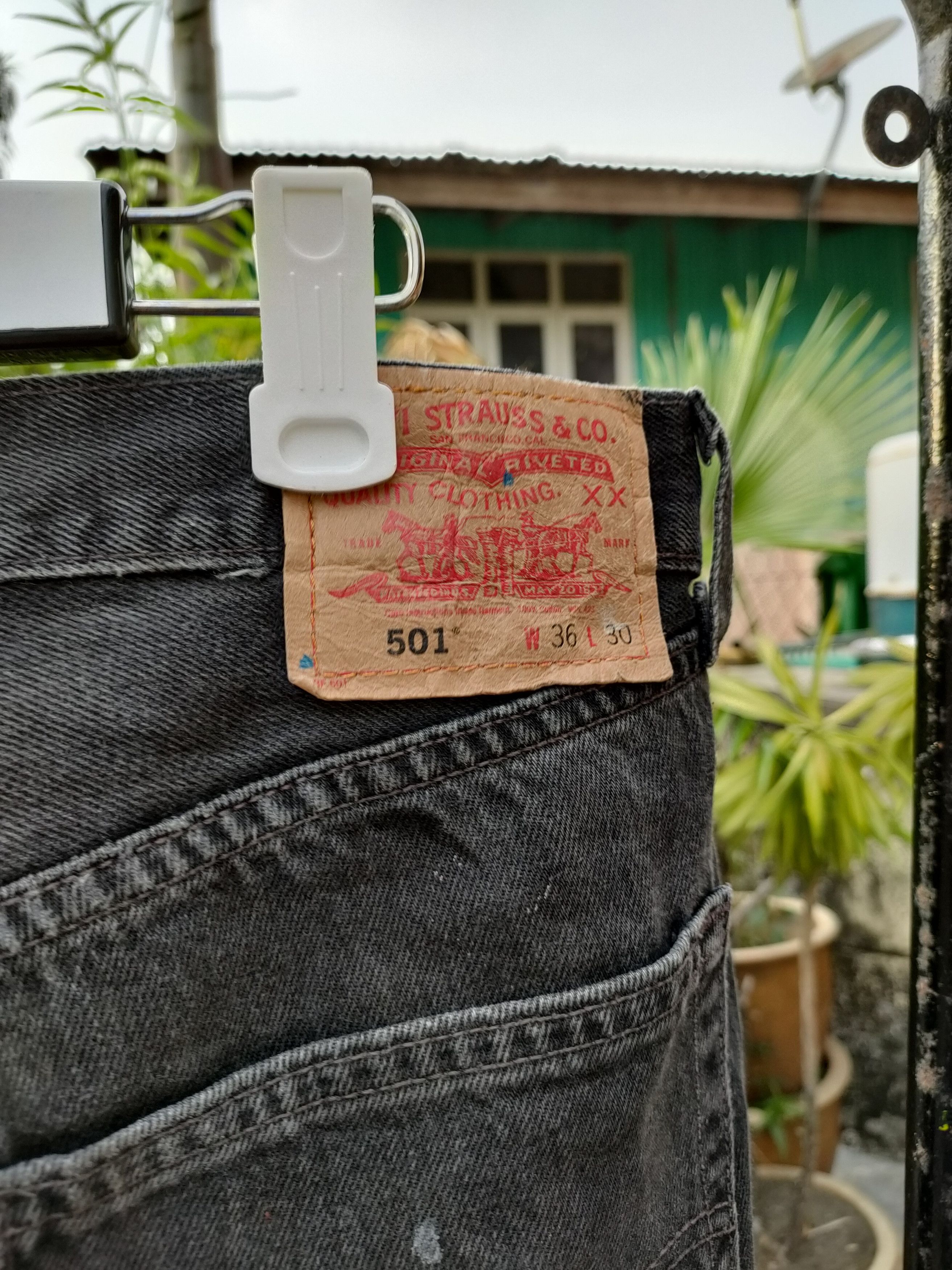 Levi's Vintage Clothing Vintage Levi's 501 Painting Denim Pants Size US 35 - 7 Thumbnail