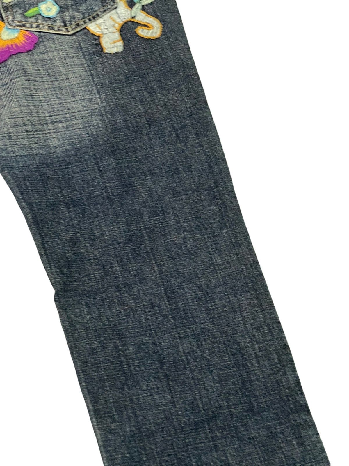 Japanese Brand Embroydery Jeans As Know As De Base Low Rise Denim 5🟦1 Size US 31 - 8 Thumbnail