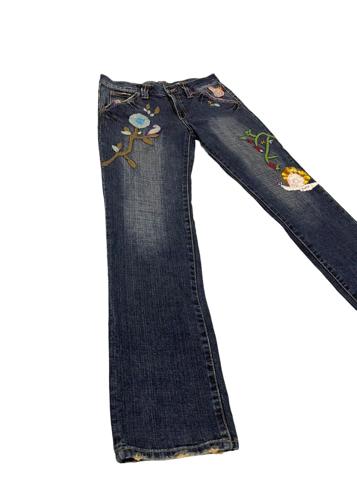 Japanese Brand Embroydery Jeans As Know As De Base Low Rise Denim 5🟦1 Size US 31 - 12 Thumbnail