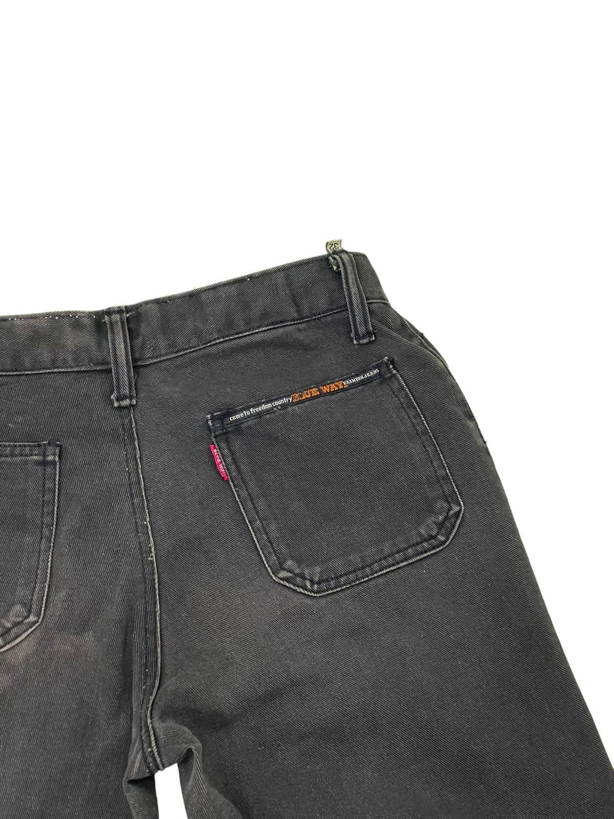 Japanese Brand Flare Jeans Vtg Blue Way Japan Faded Denim Bell Bottom 5🟦1 Size US 29 - 20 Thumbnail