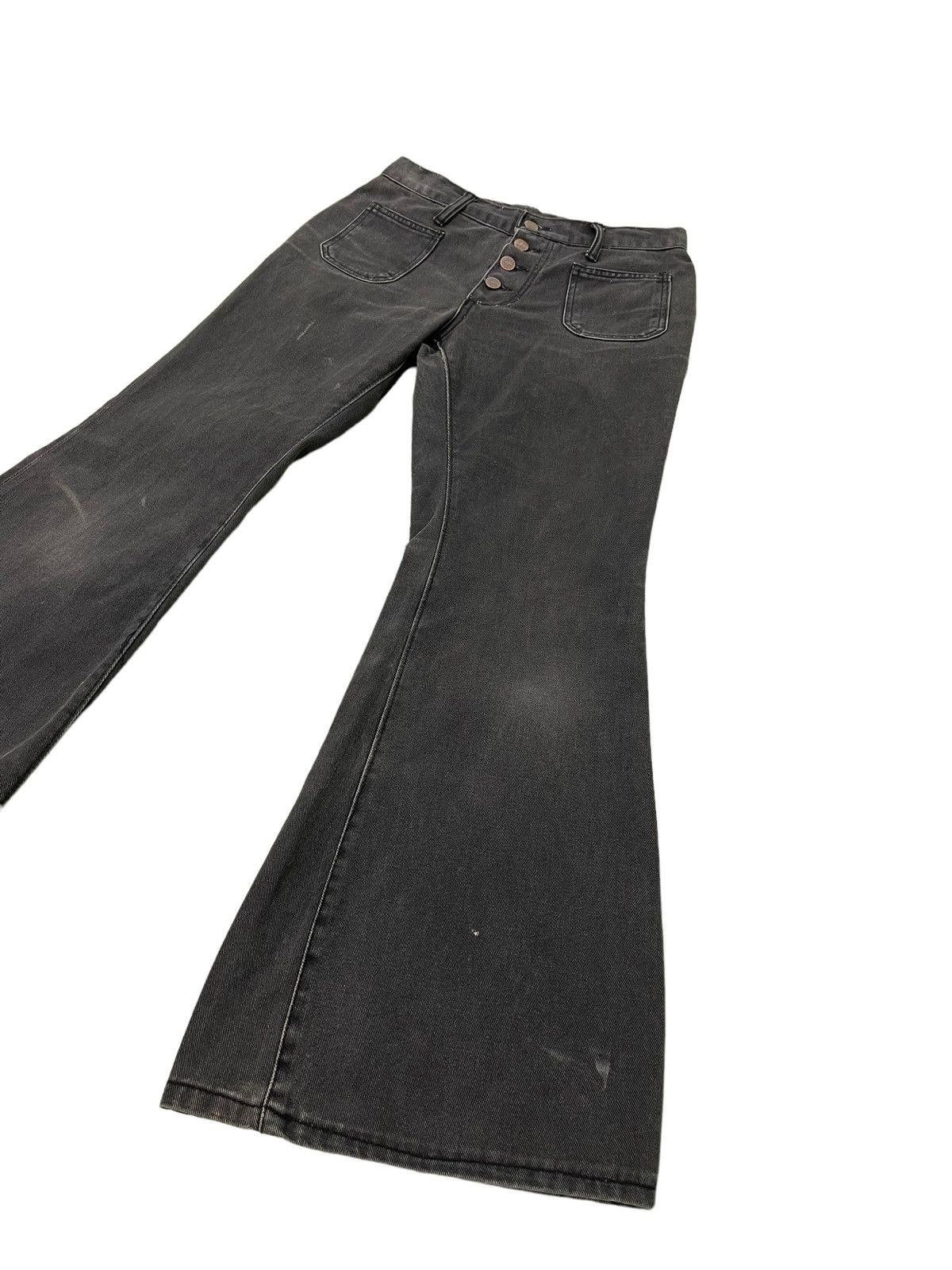 Japanese Brand Flare Jeans Vtg Blue Way Japan Faded Denim Bell Bottom 5🟦1 Size US 29 - 3 Thumbnail