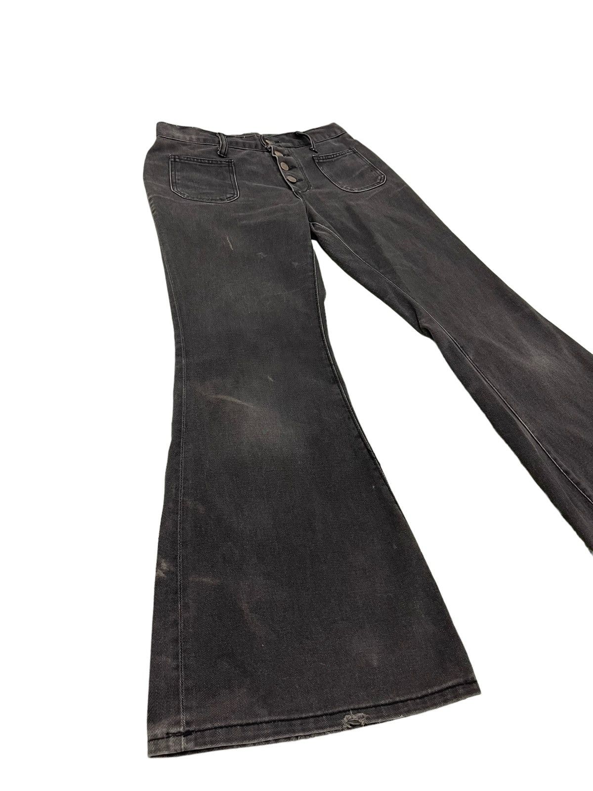Japanese Brand Flare Jeans Vtg Blue Way Japan Faded Denim Bell Bottom 5🟦1 Size US 29 - 1 Thumbnail