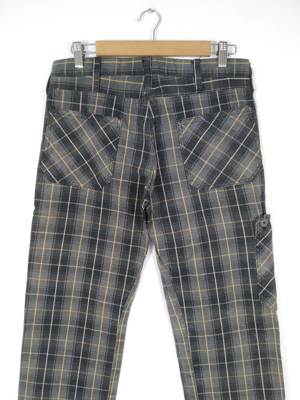Designer × Japanese Brand × Vintage Milk boy Japan Checkered Plaid Tartan Style Punk Pant Size US 31 - 5 Thumbnail