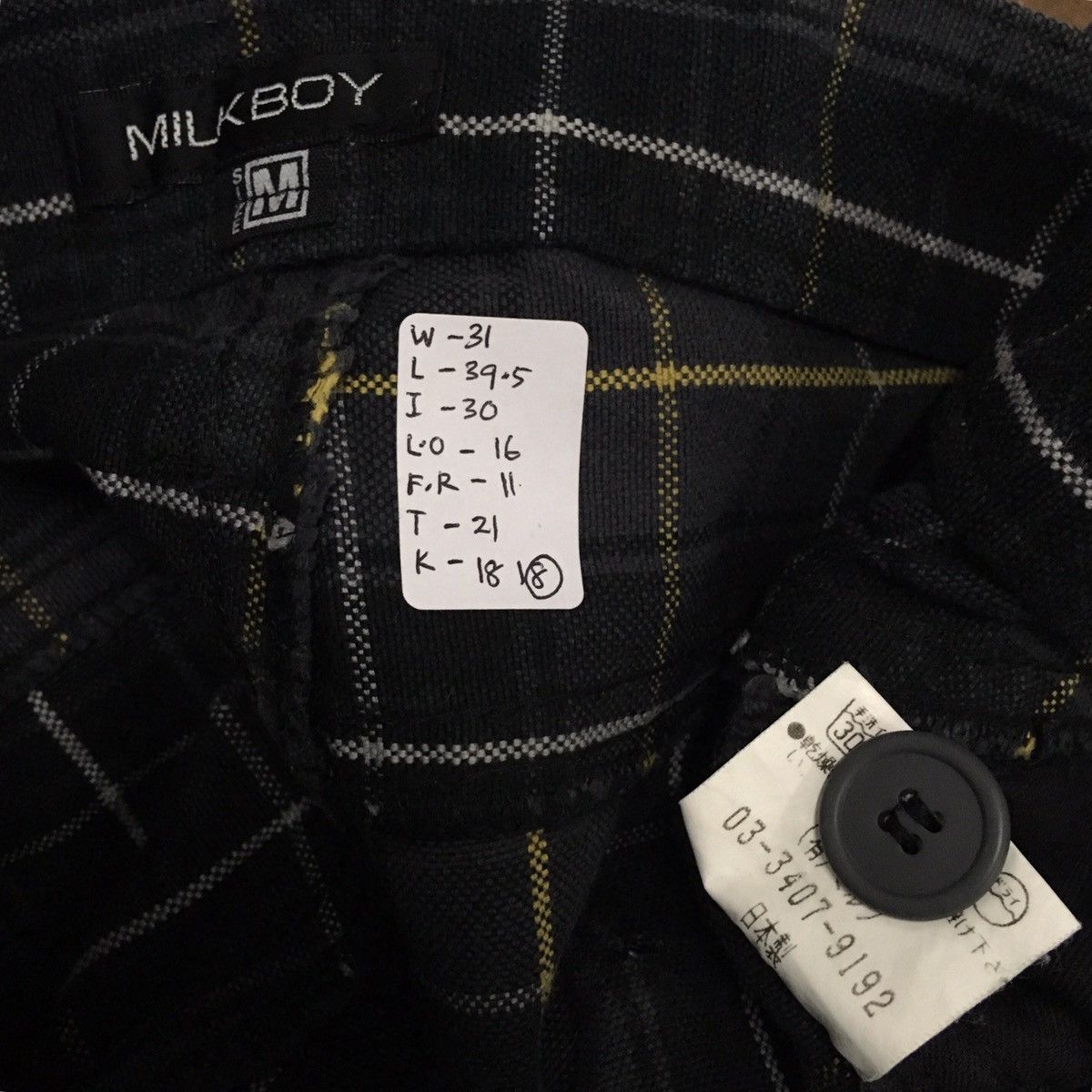 Designer × Japanese Brand × Vintage Milk boy Japan Checkered Plaid Tartan Style Punk Pant Size US 31 - 6 Thumbnail