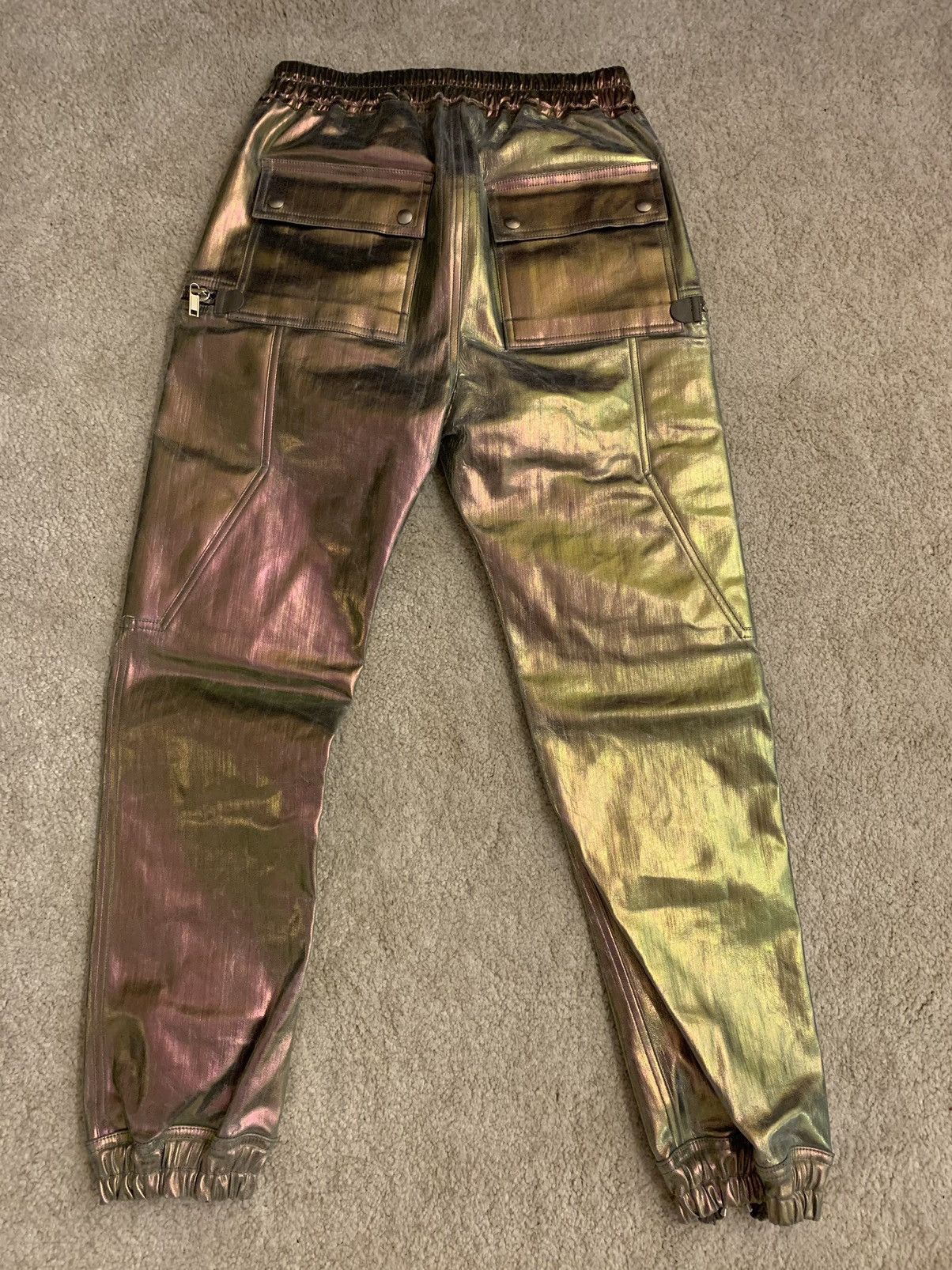 Rick Owens Rick Owens ss20 tecuatl bauhaus iridescent cargo joggers Size US 36 / EU 52 - 6 Thumbnail