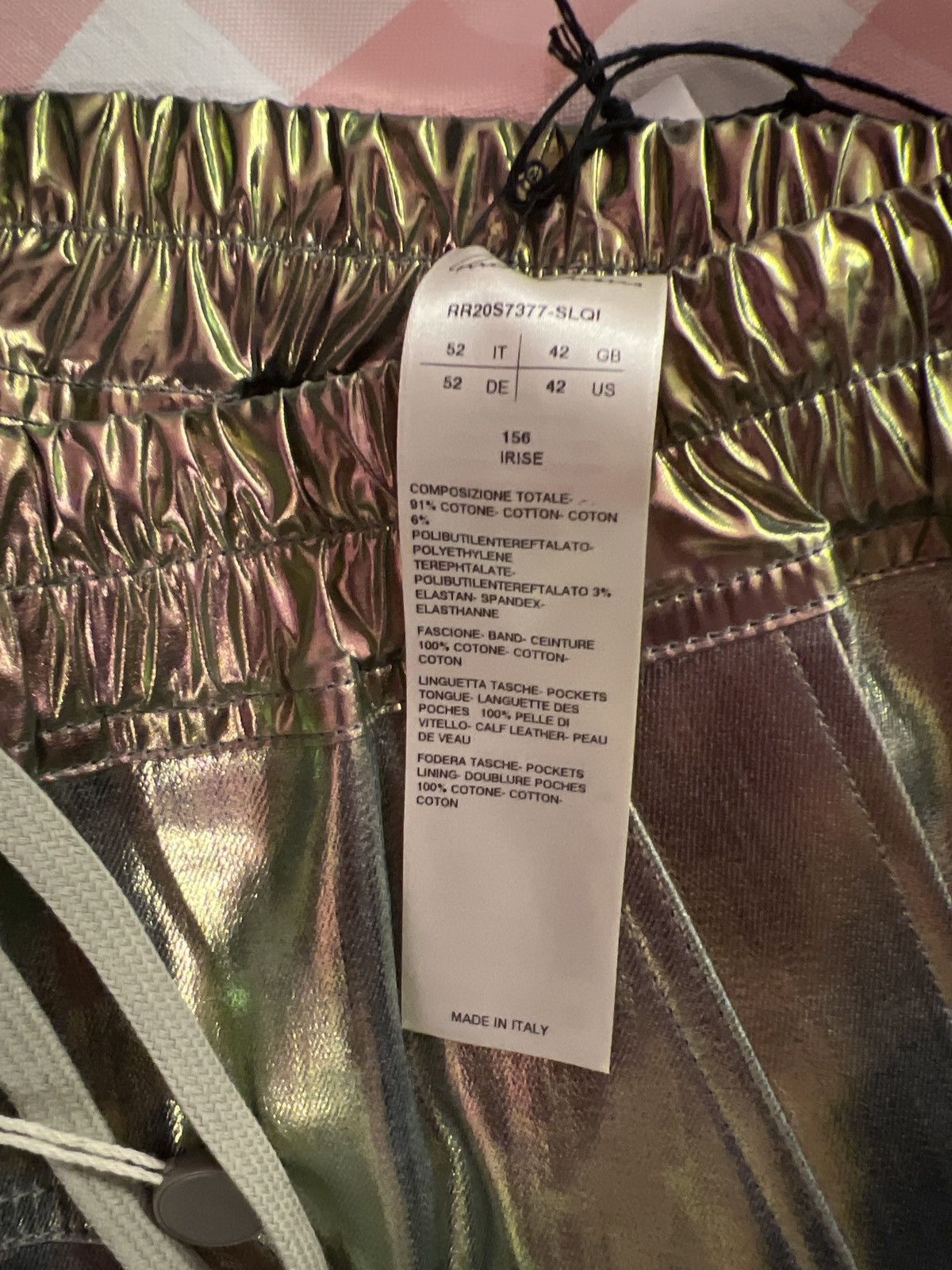 Rick Owens Rick Owens ss20 tecuatl bauhaus iridescent cargo joggers Size US 36 / EU 52 - 7 Thumbnail