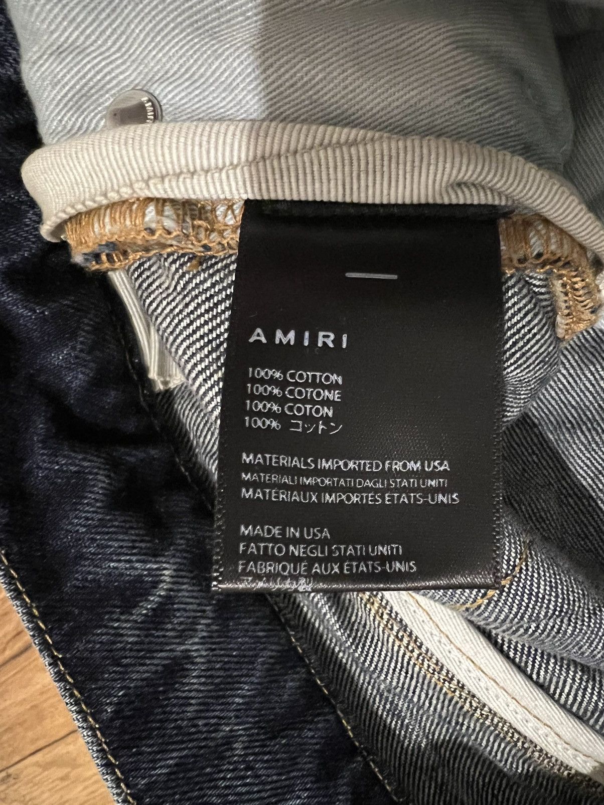 Amiri Distressed straight leg jeans Size US 32 / EU 48 - 5 Thumbnail