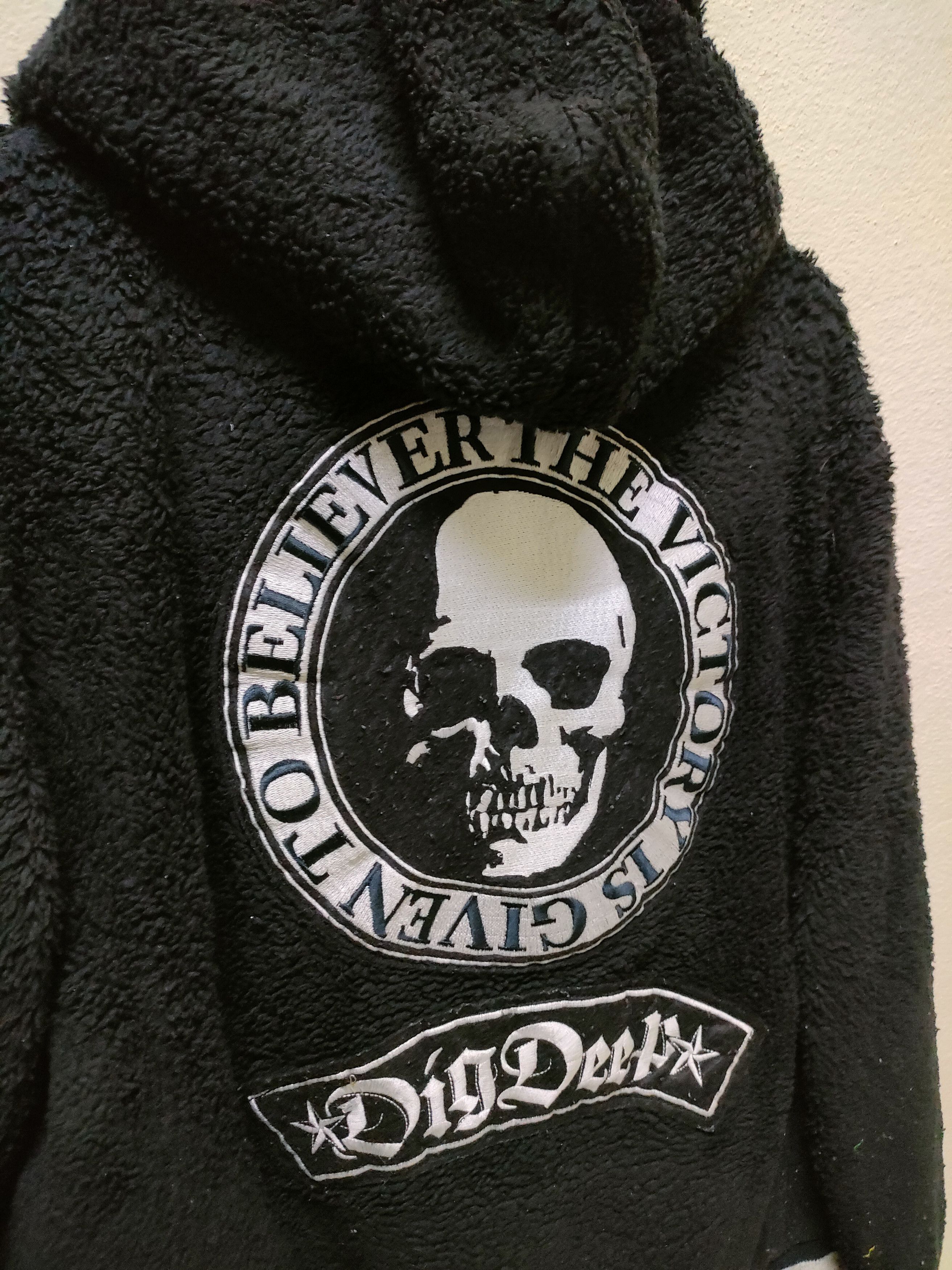 Japanese Brand Dig Deep Embroidered Skull Fleece Zipper Hoodie Size US M / EU 48-50 / 2 - 3 Thumbnail