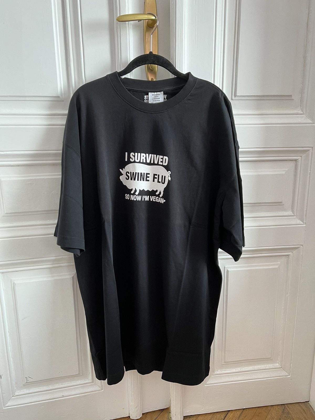 Vetements *RARE* AW 19 Runway Swine flu tshirt oversized Size US XL / EU 56 / 4 - 3 Thumbnail