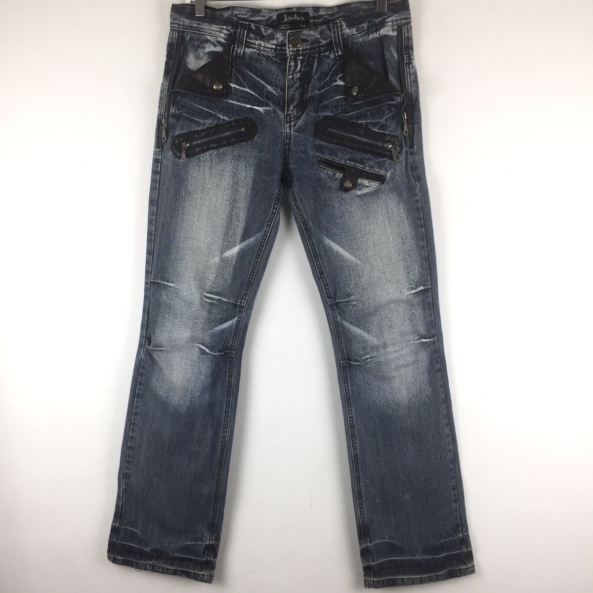 Japanese jeans Bondage jeans tactical pocket and zipper