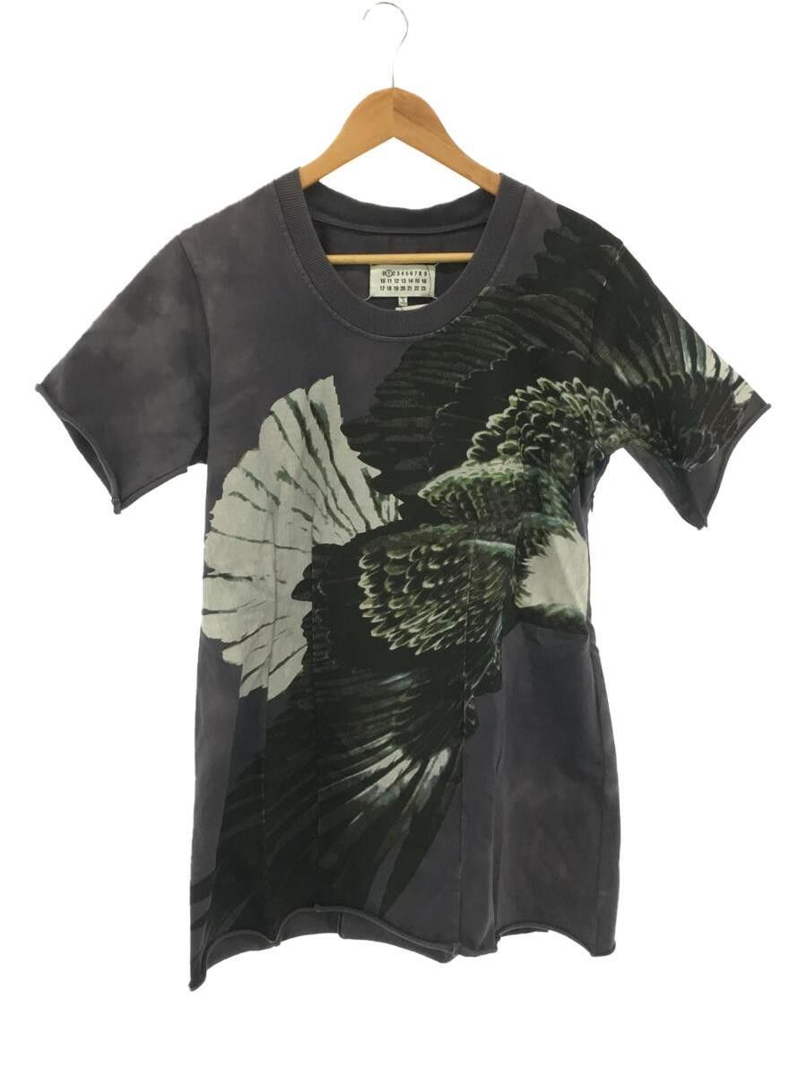 image of Maison Margiela Ss13 Raw Hem Reconstructed Short Sleeve Dress in Navy, Women's (Size Large)
