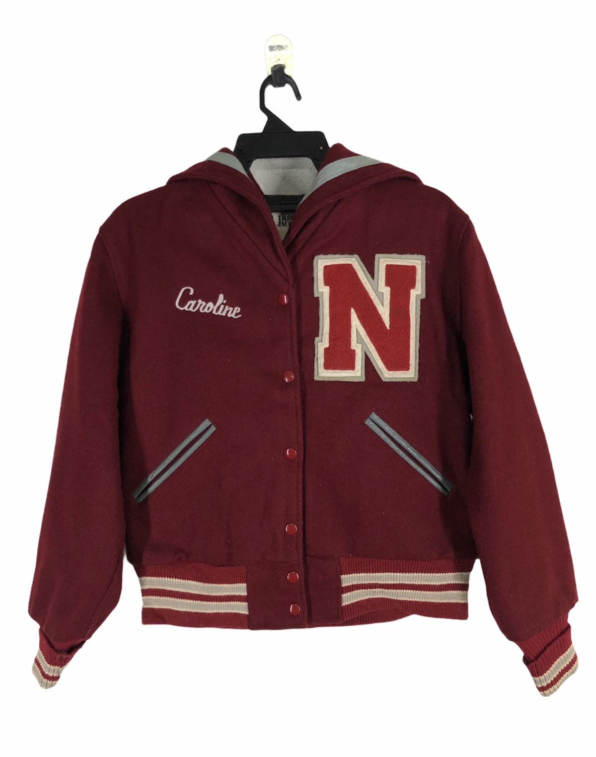 image of Made In USA x Trophy Clothing vintage Trophy Jackets Bomber Jacket in Red, Men's (Size Medium)
