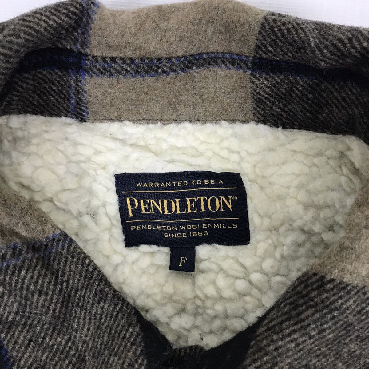 Pendleton × Vintage Vintage Fleece Pendleton Shadow Plaid Button Up Shirt Size US XL / EU 56 / 4 - 6 Thumbnail
