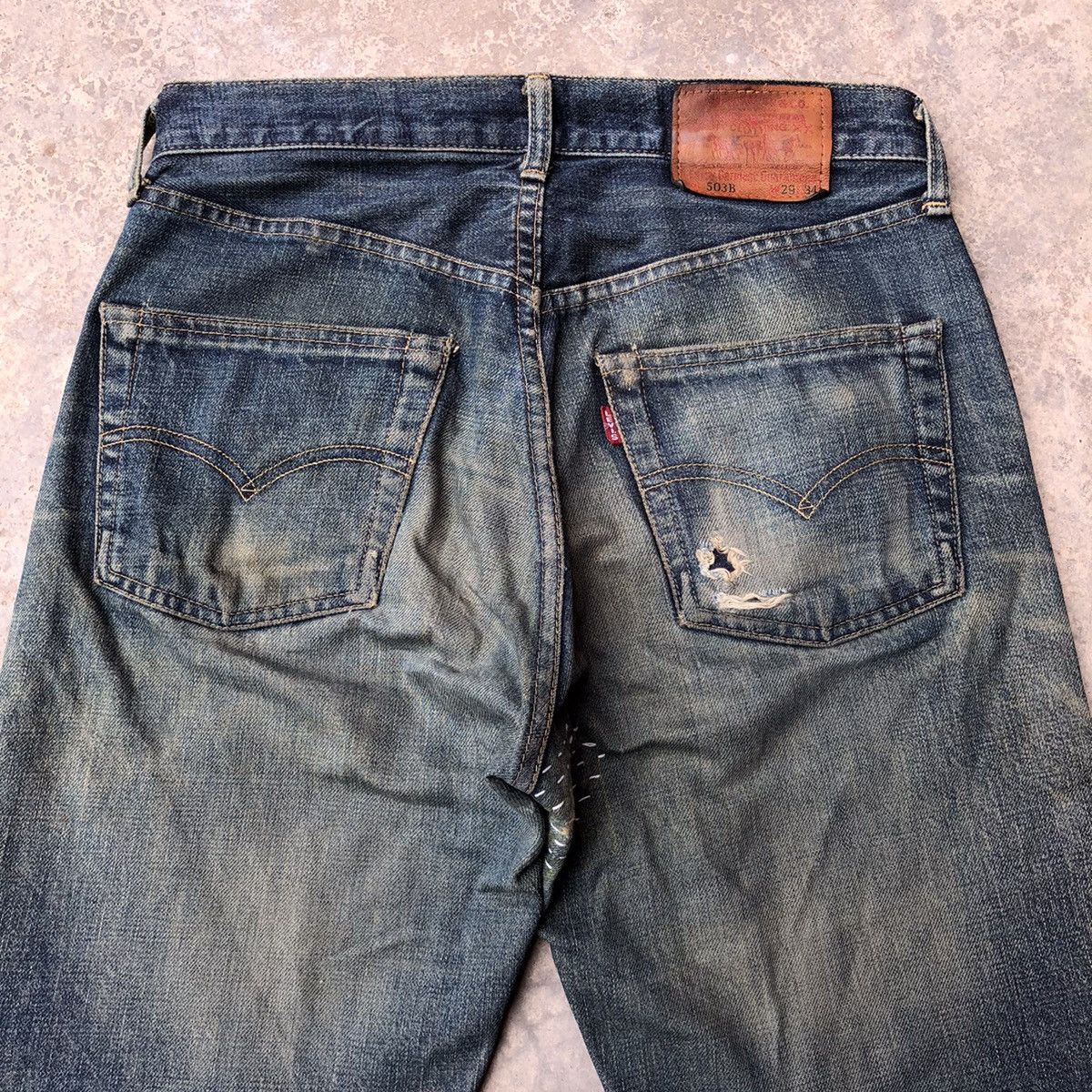 Levi's Vintage Clothing × Vintage Vintage Levis 503B big E selvedge redline Size US 29 - 9 Thumbnail