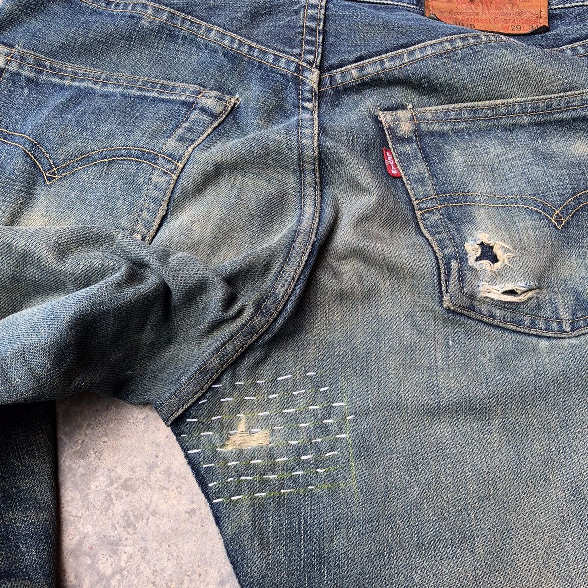 Levi's Vintage Clothing × Vintage Vintage Levis 503B big E selvedge redline Size US 29 - 11 Thumbnail