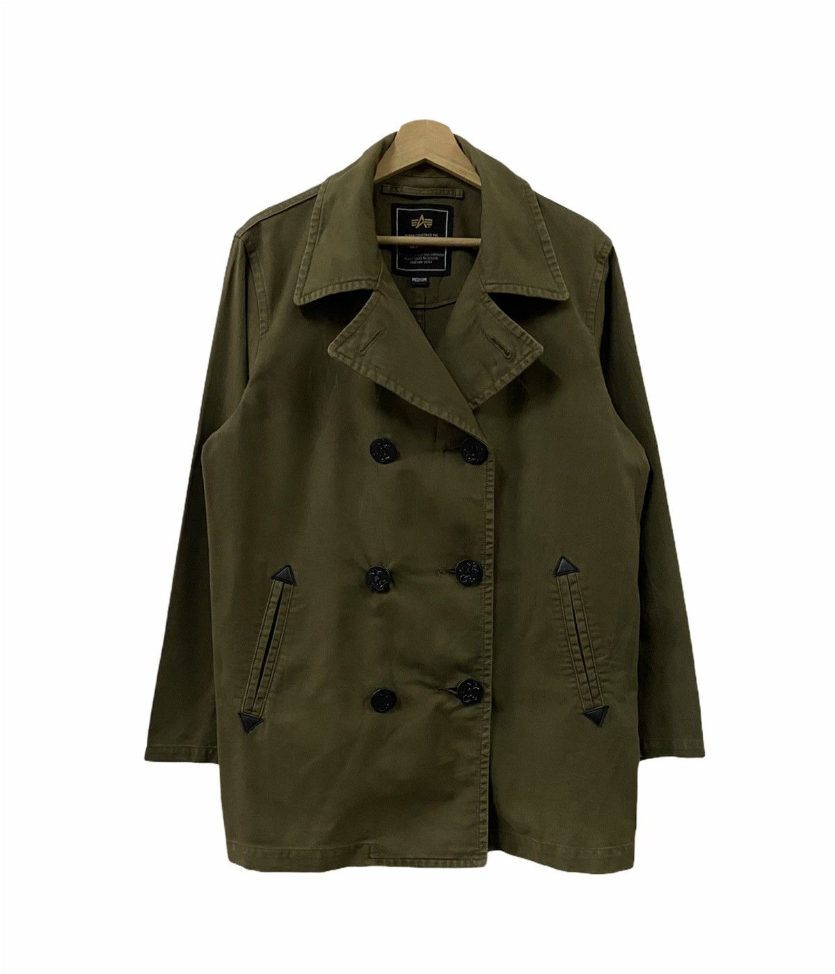 Alpha Industries × Vintage Alpha Industries Peacoat Double Breasted Jacket Size US M / EU 48-50 / 2 - 1 Thumbnail