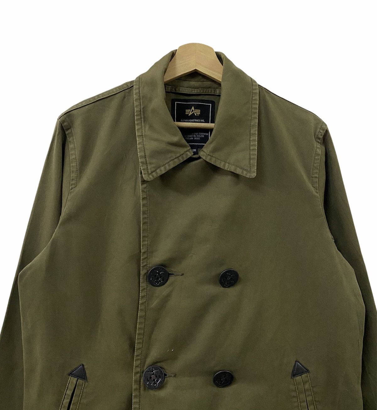 Alpha Industries × Vintage Alpha Industries Peacoat Double Breasted Jacket Size US M / EU 48-50 / 2 - 5 Thumbnail