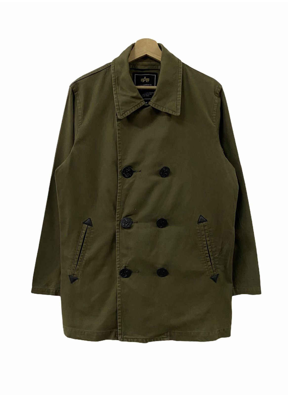 Alpha Industries × Vintage Alpha Industries Peacoat Double Breasted Jacket Size US M / EU 48-50 / 2 - 2 Thumbnail