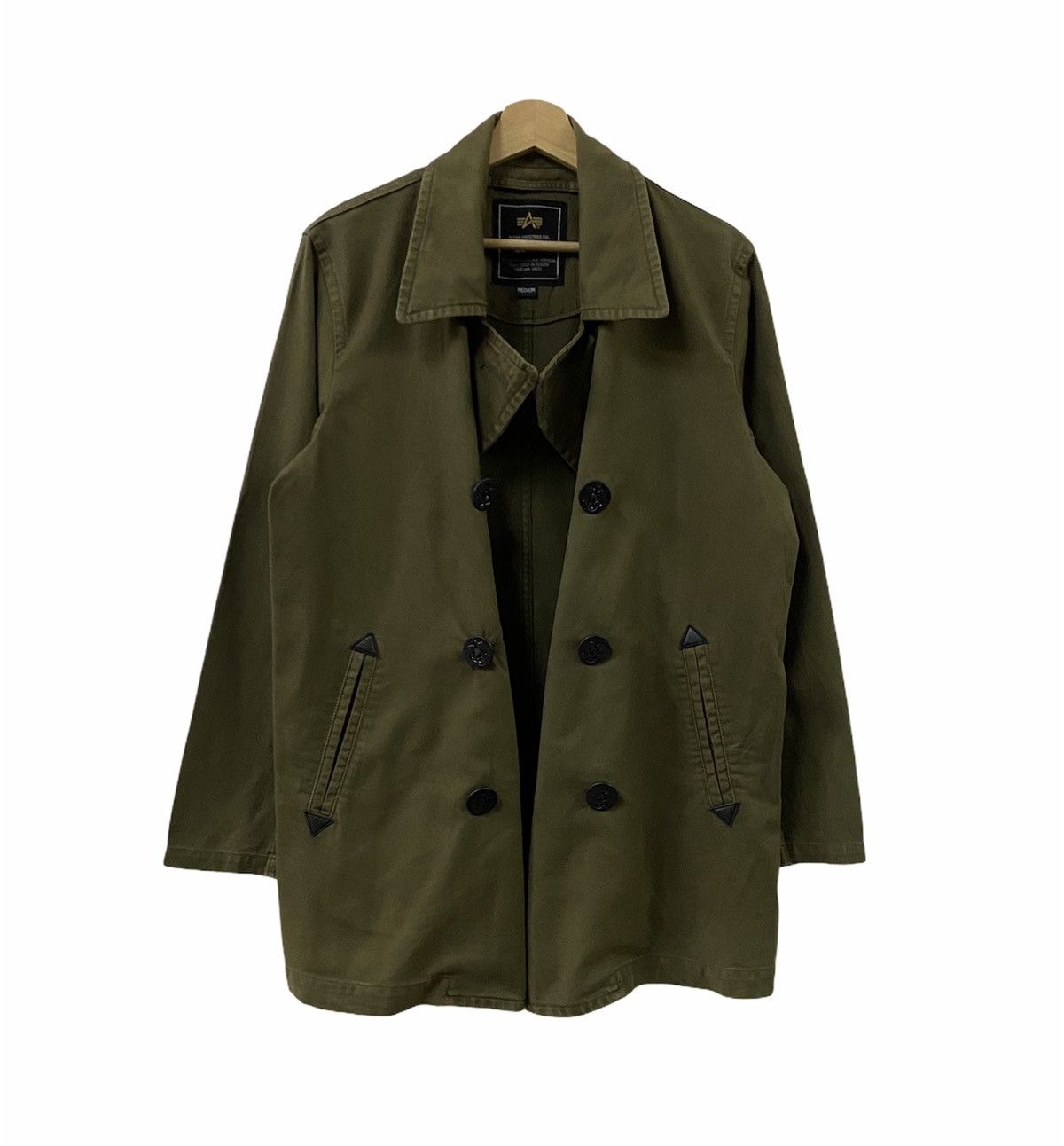 Alpha Industries × Vintage Alpha Industries Peacoat Double Breasted Jacket Size US M / EU 48-50 / 2 - 3 Thumbnail